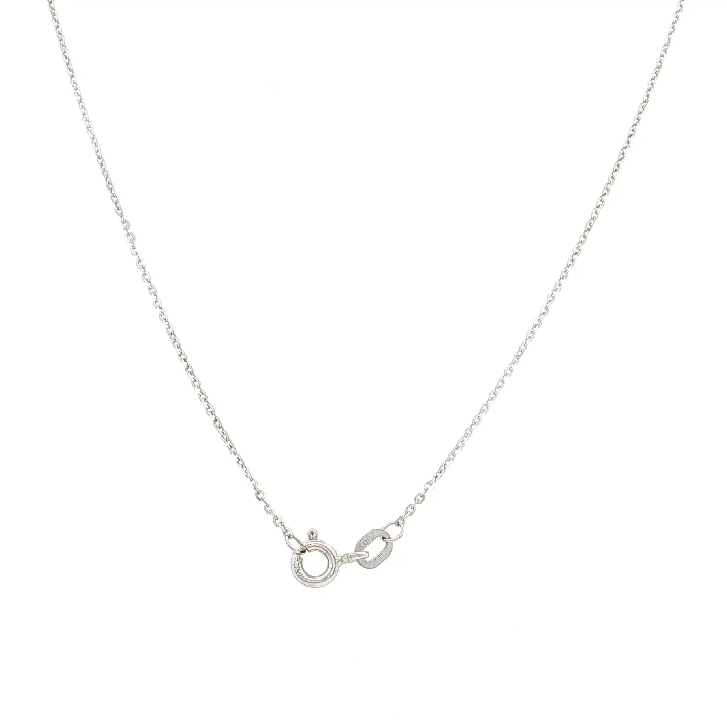 Kette Weißgold mit Anhänger und Rauchquarz und Brillant Solitär