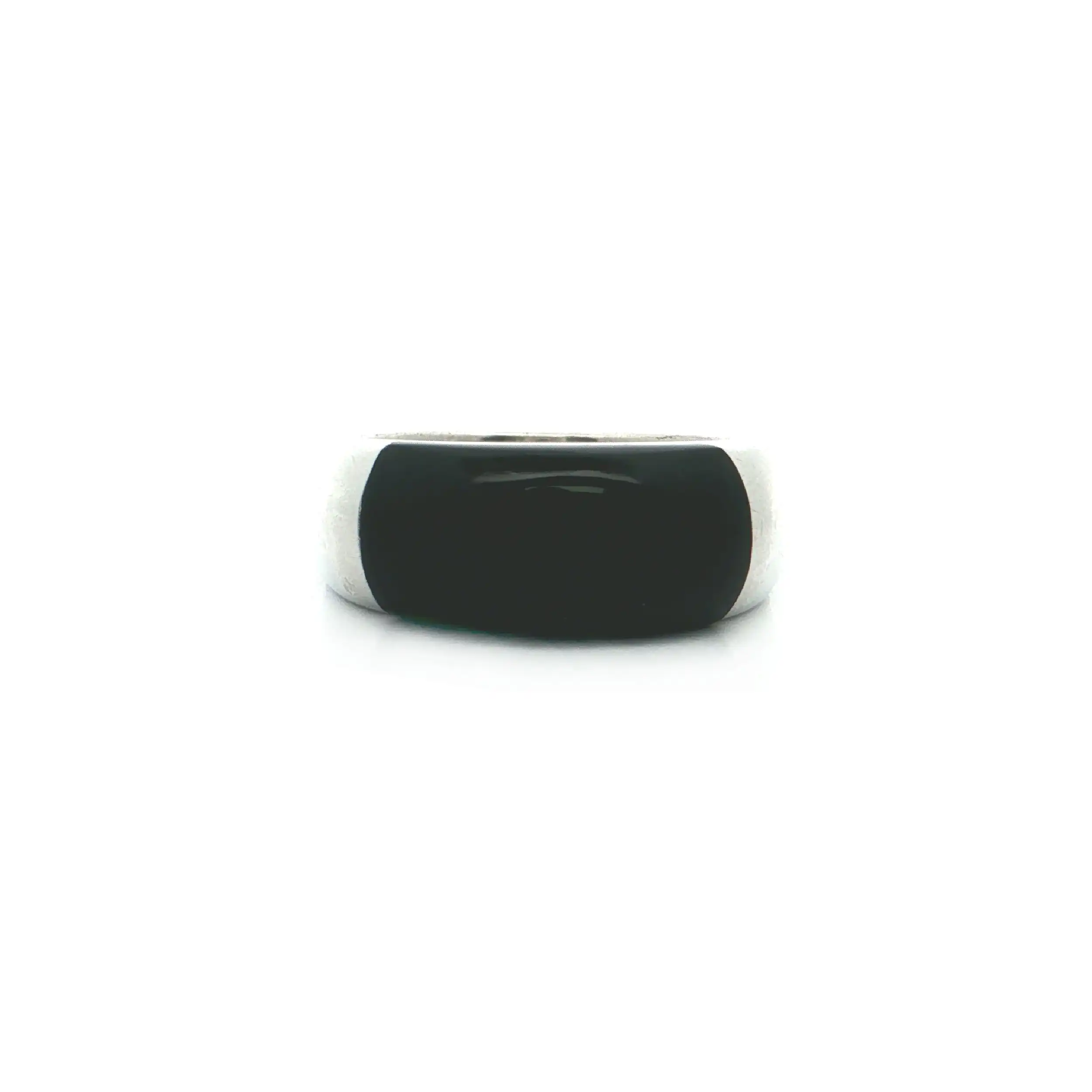 Silberring mit schwarzem Stein