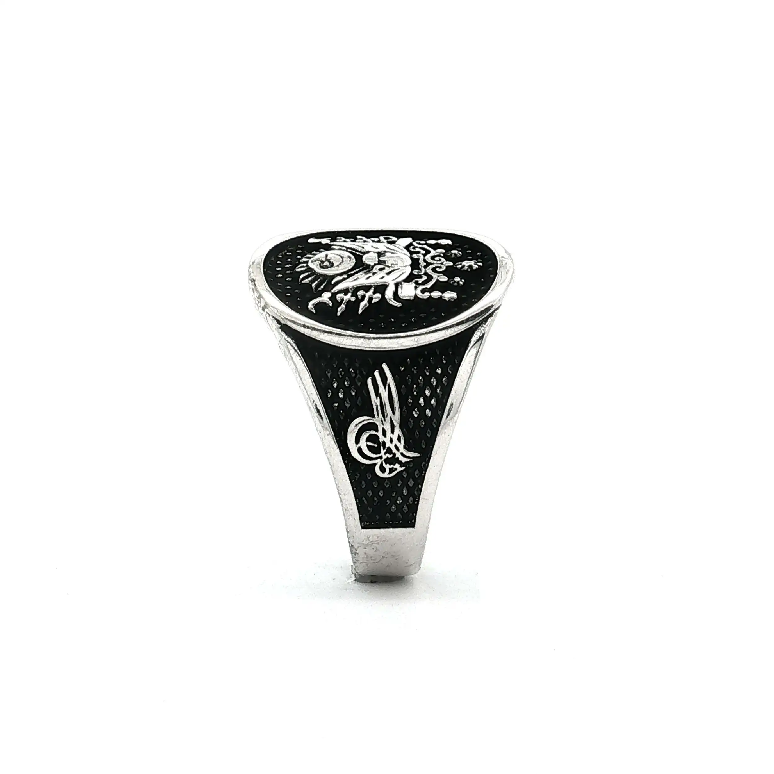 Herrenring Silber Muster