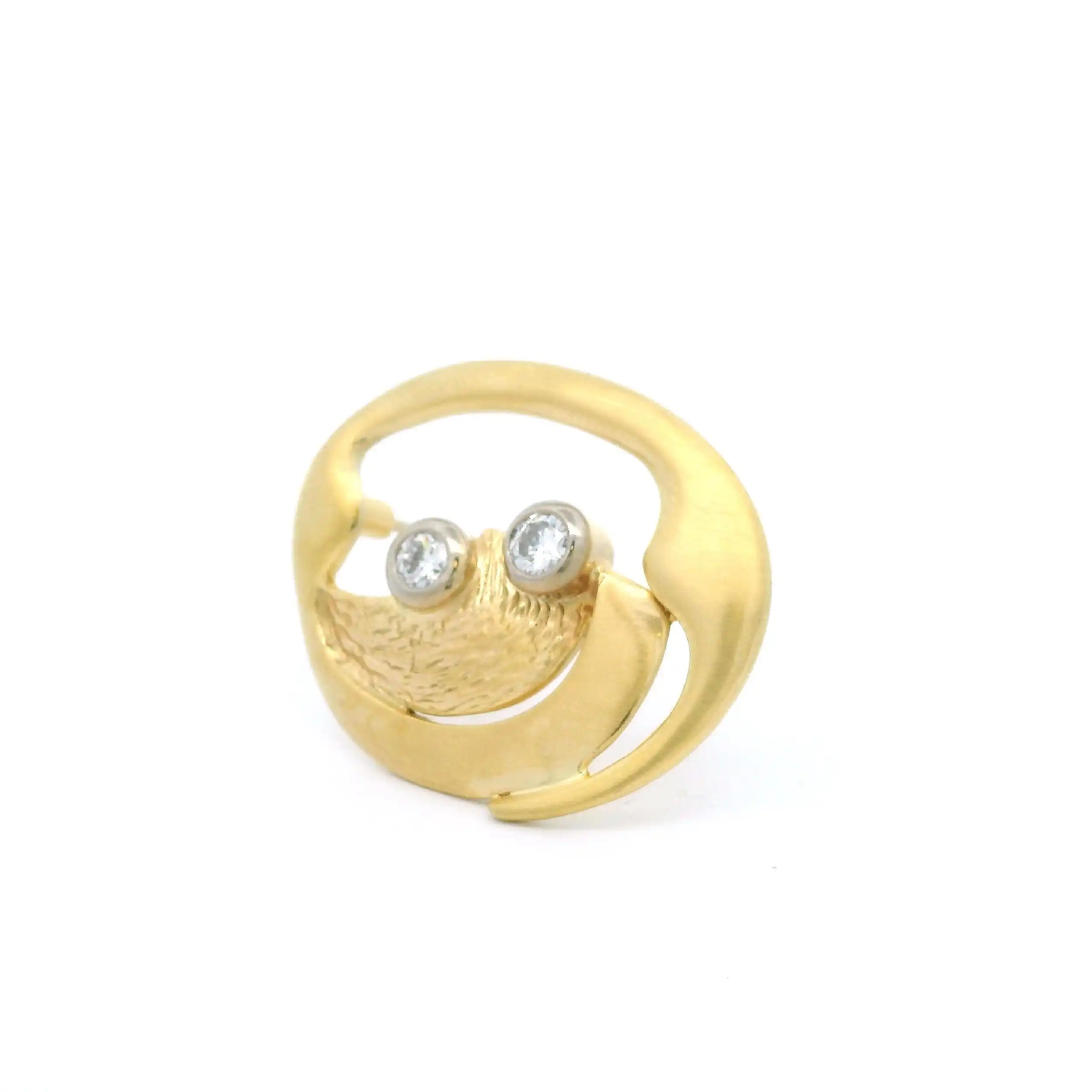 Brosche Bicolor mit Brillanten Brosche Bicolor mit Brillanten