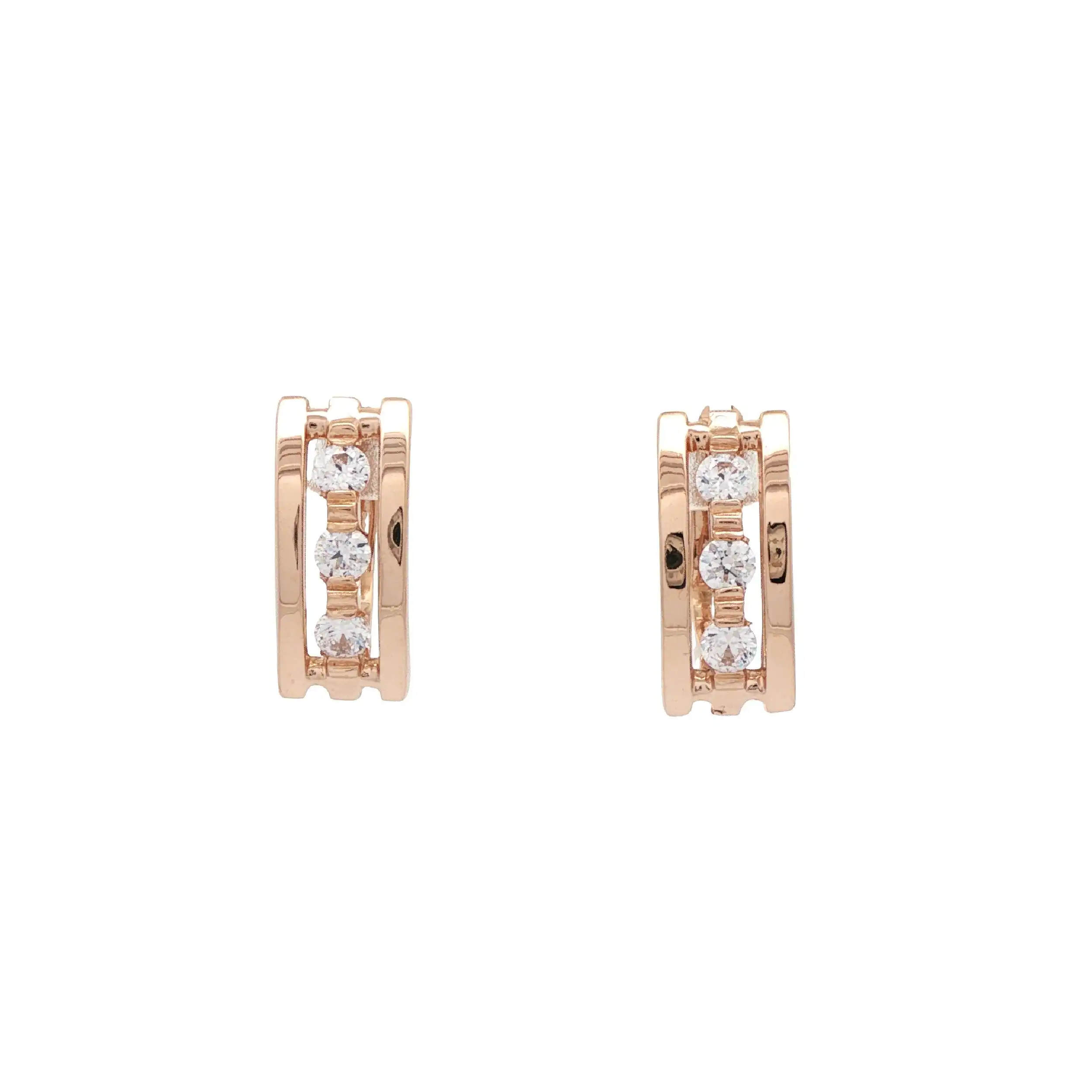 Ohrhänger Rotgold mit Zirkonia Ohrhänger Rotgold mit Zirkonia