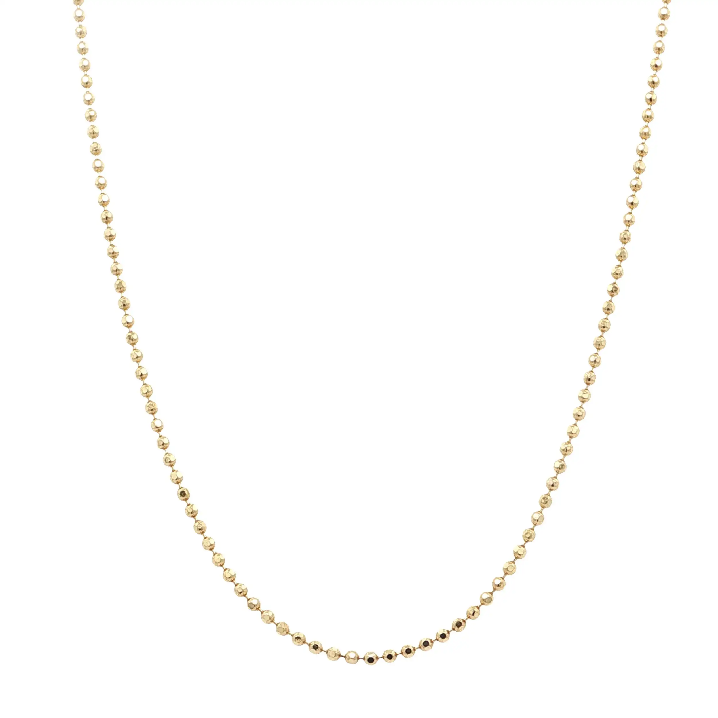 Kügelchenkette Gelbgold diamantiert