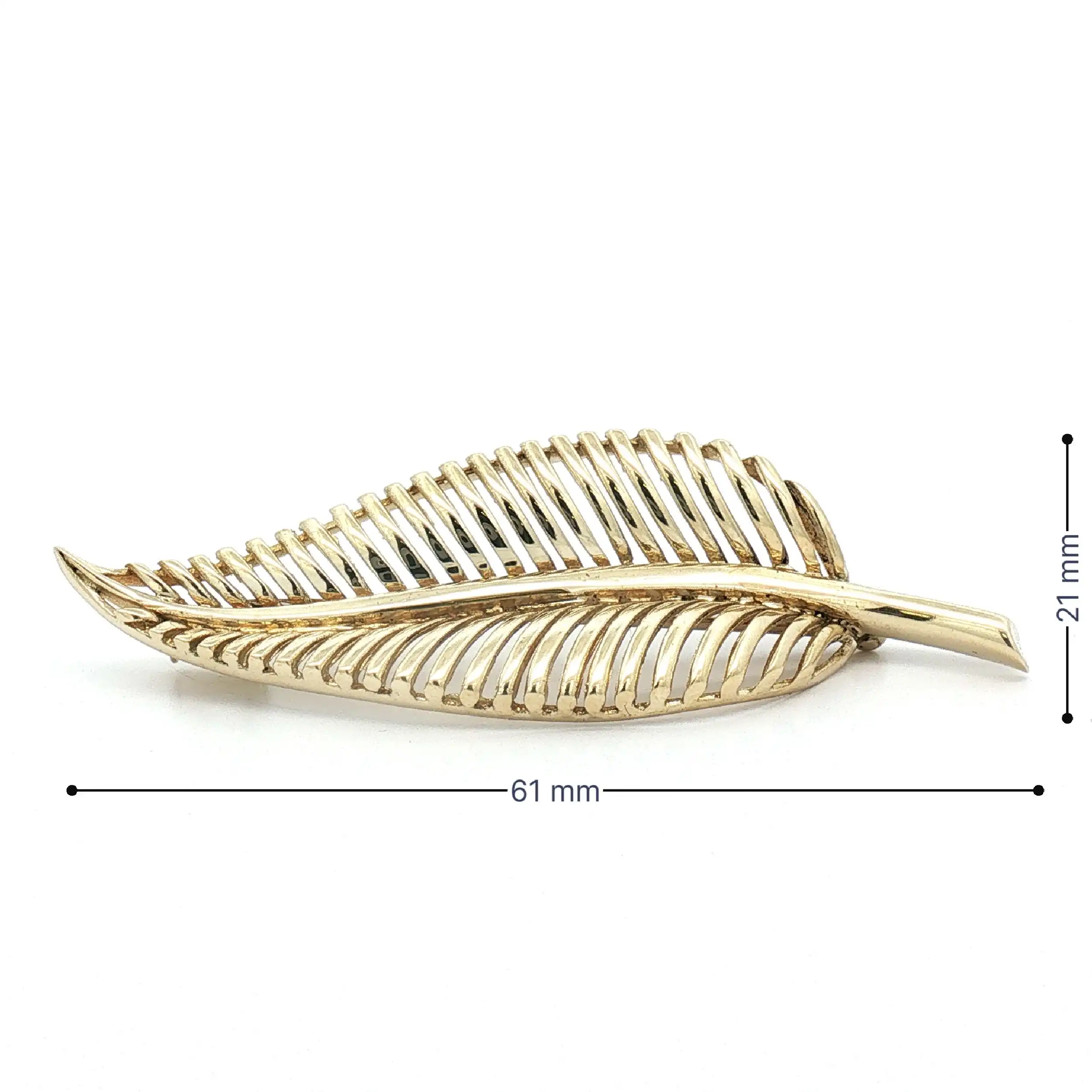 Brosche Gelbgold Blatt Brosche Gelbgold Blatt