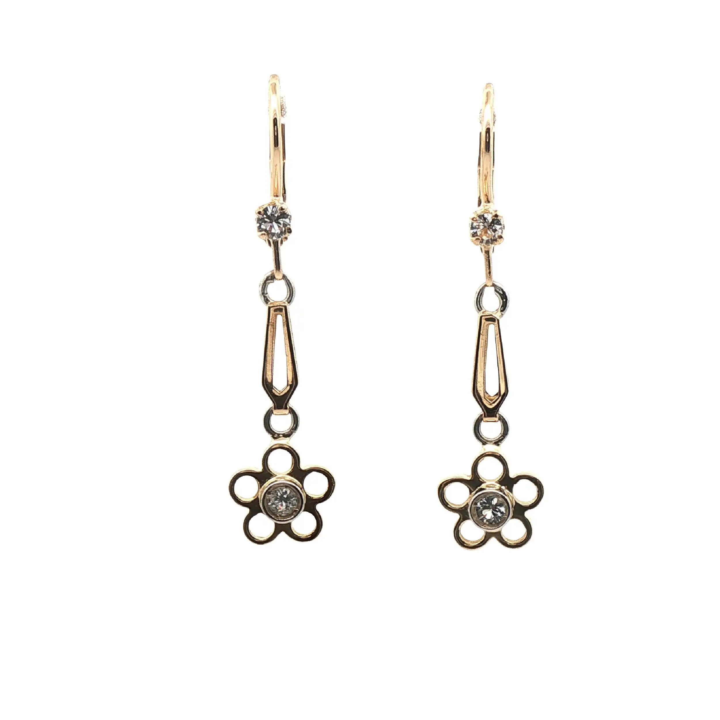 Ohrhänger Gelbgold mit Zirkonia Ohrhänger Gelbgold mit Zirkonia