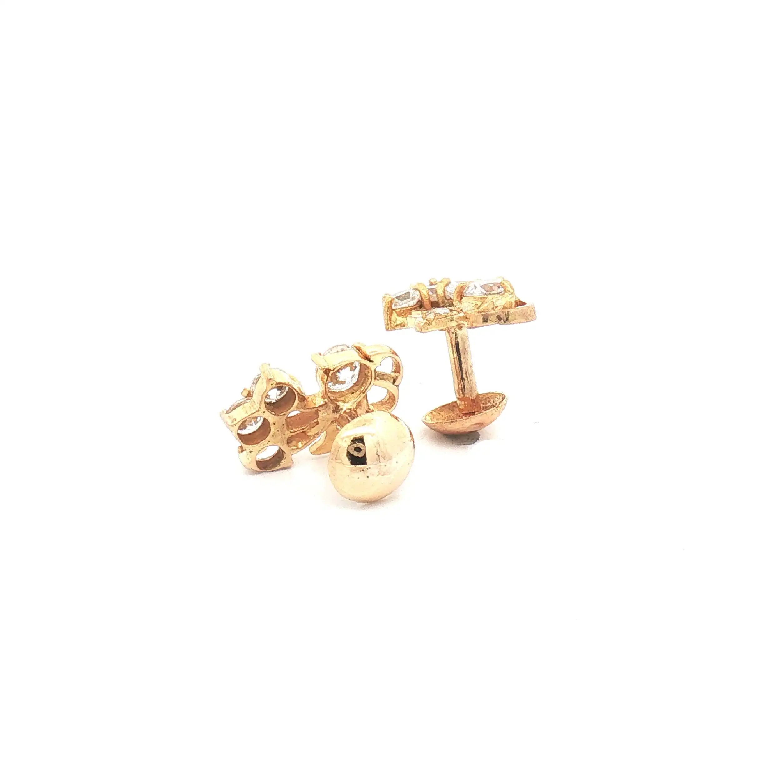 Ohrstecker Gelbgold mit Zirkonia