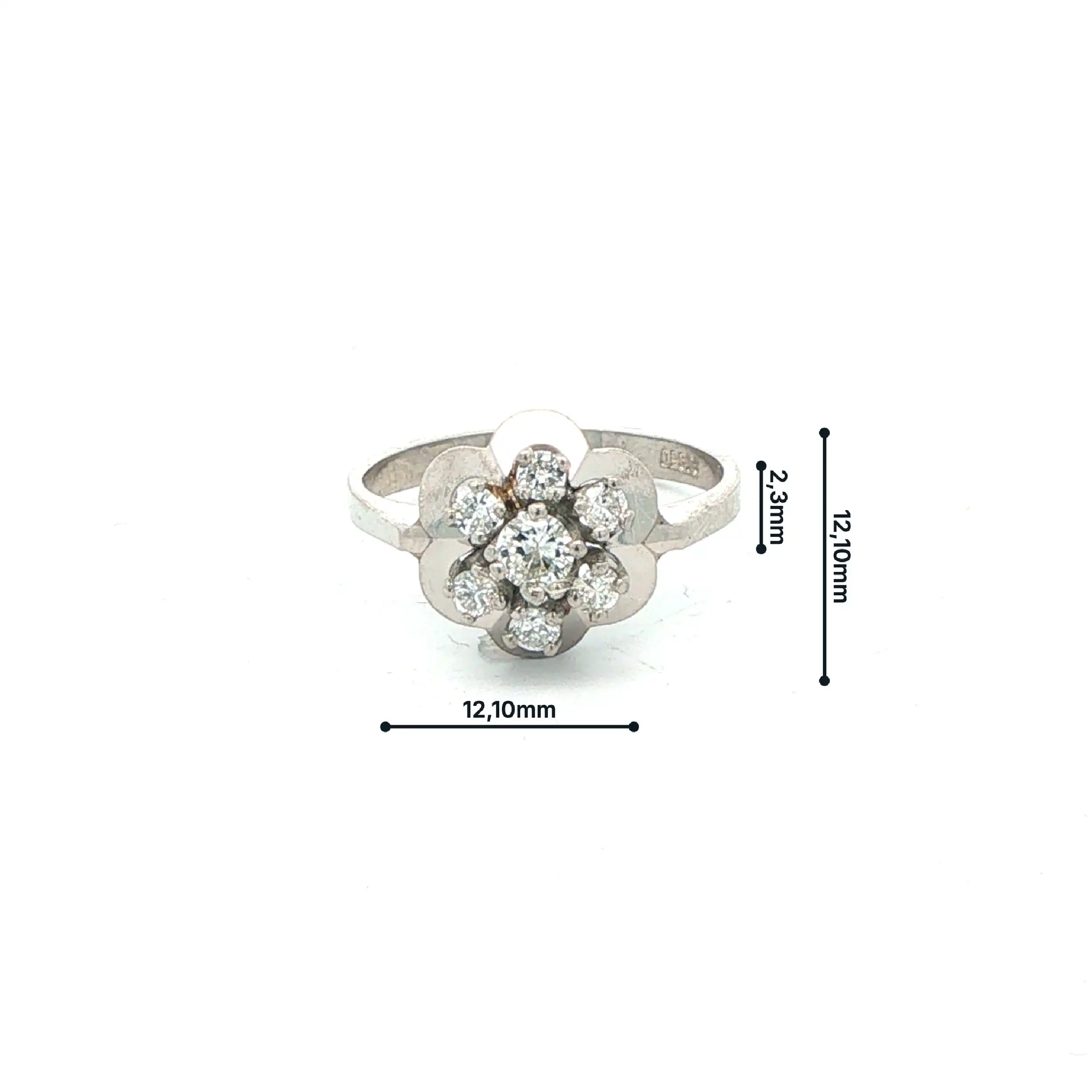 Ring Weißgold mit Brillanten Ring Weißgold mit Brillanten
