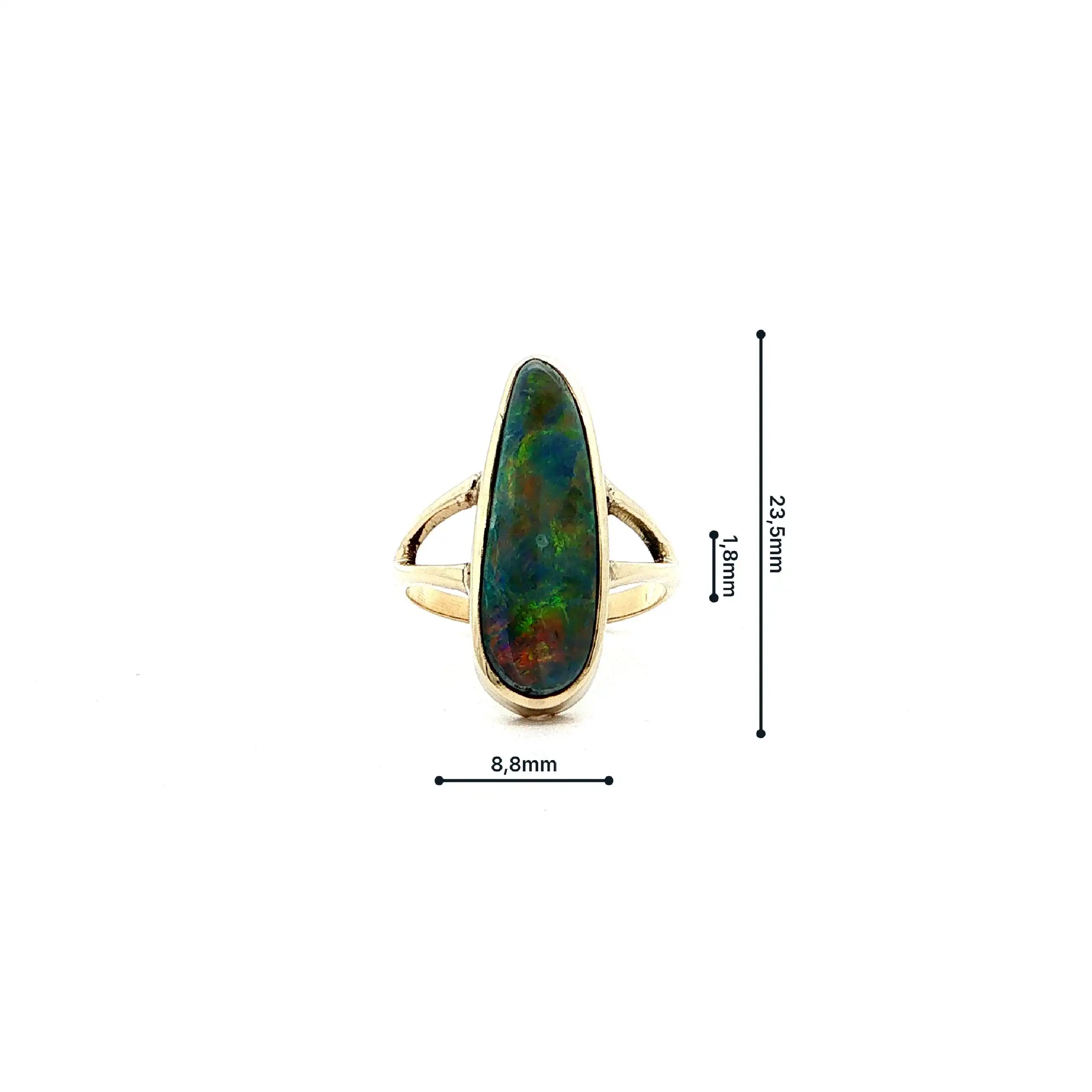 Ring Gelbgold mit Opaltriplette Ring Gelbgold mit Opaltriplette