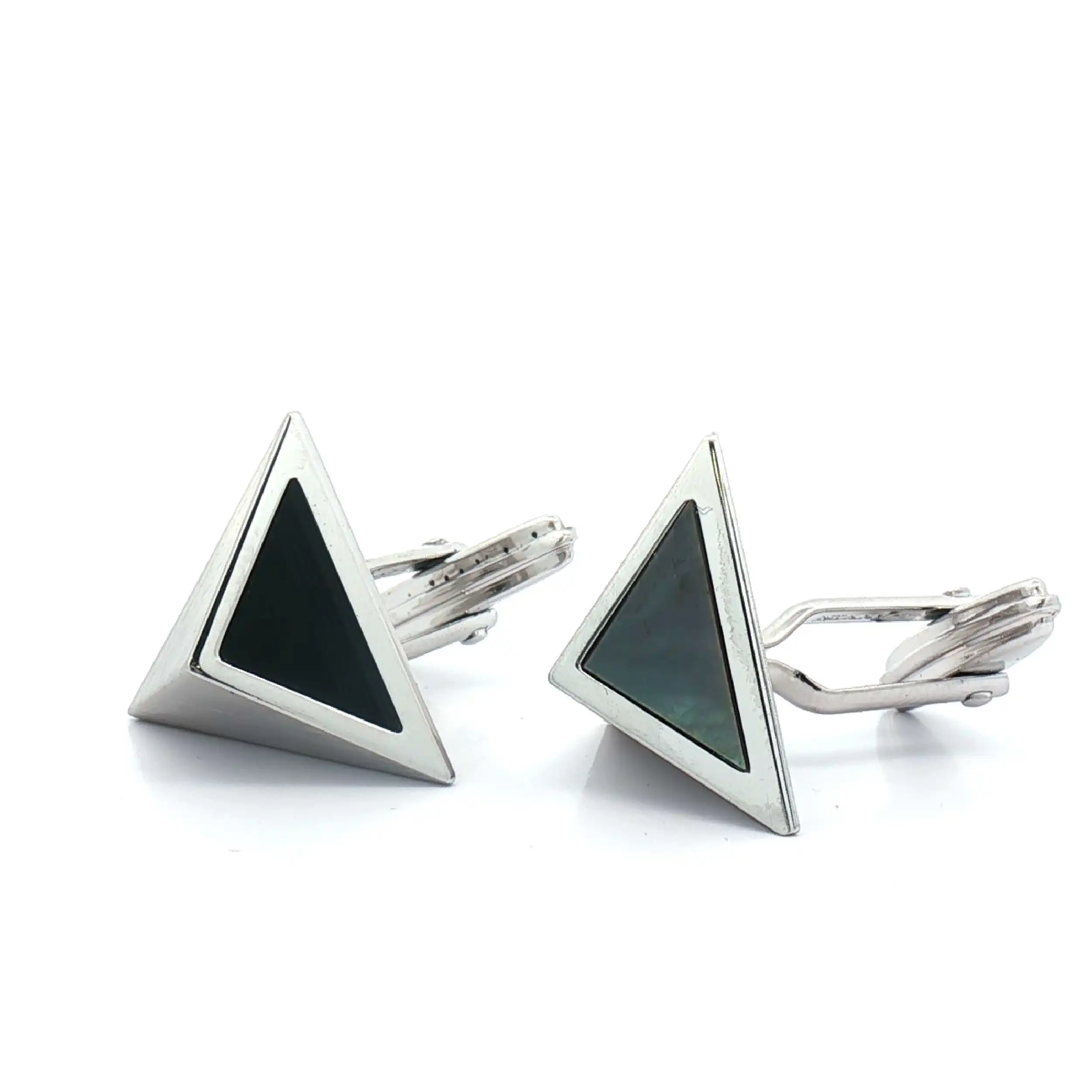 Manschetten Silber Lanvin Paris mit Onyx Manschetten Silber Lanvin Paris mit Onyx