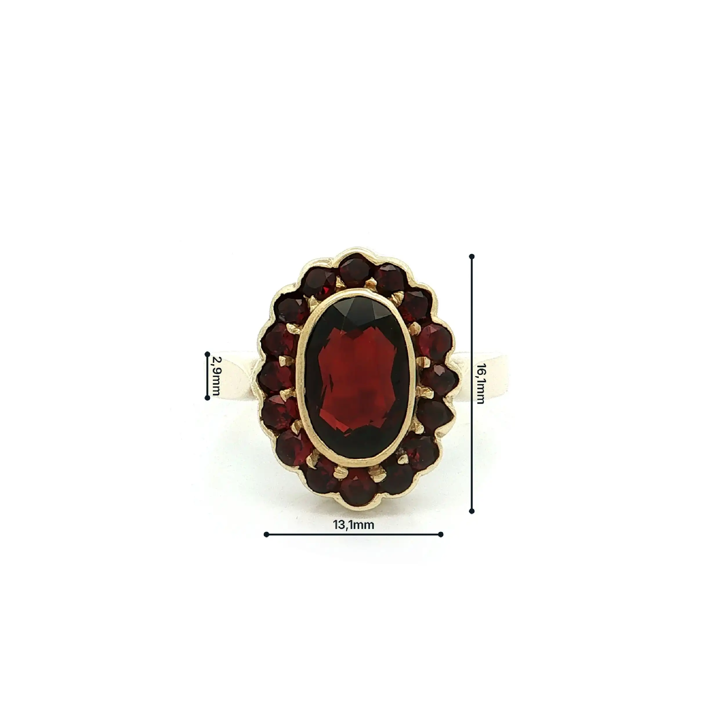 Ring Gelbgold mit Granat Ring Gelbgold mit Granat