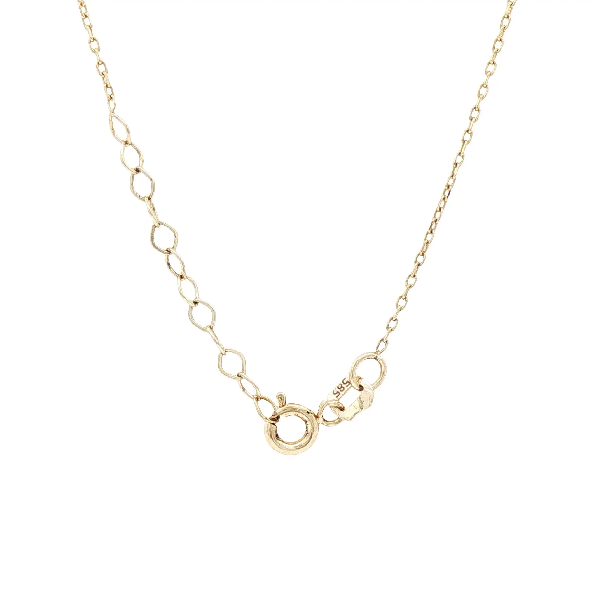 Ankerkette Gelbgold mit Anhänger Füße und Brillanten Ankerkette Gelbgold mit Anhänger Füße und Brillanten