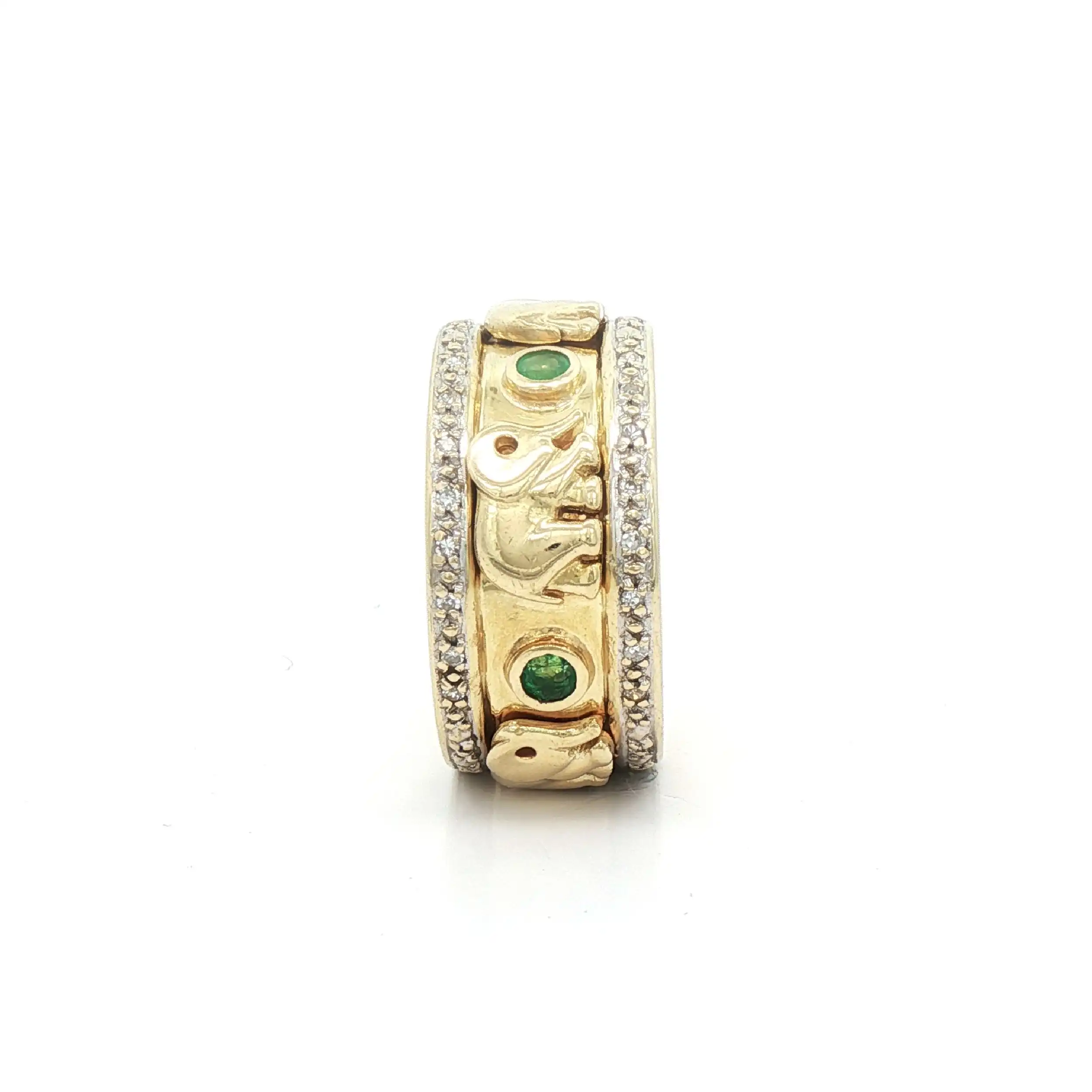 Ring Bicolor Elefanten mit Farbsteinen