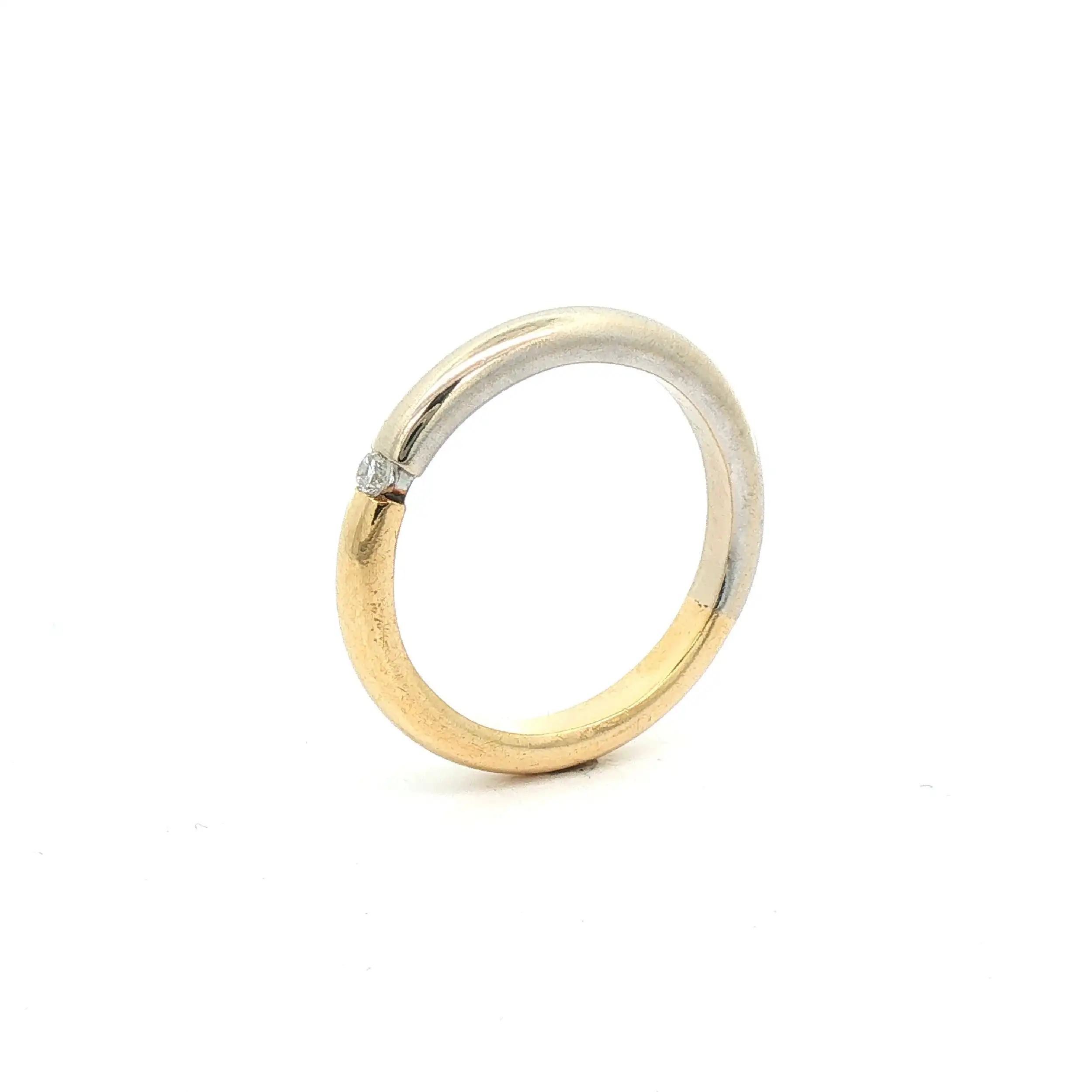 Trauring Bicolor mit Diamant