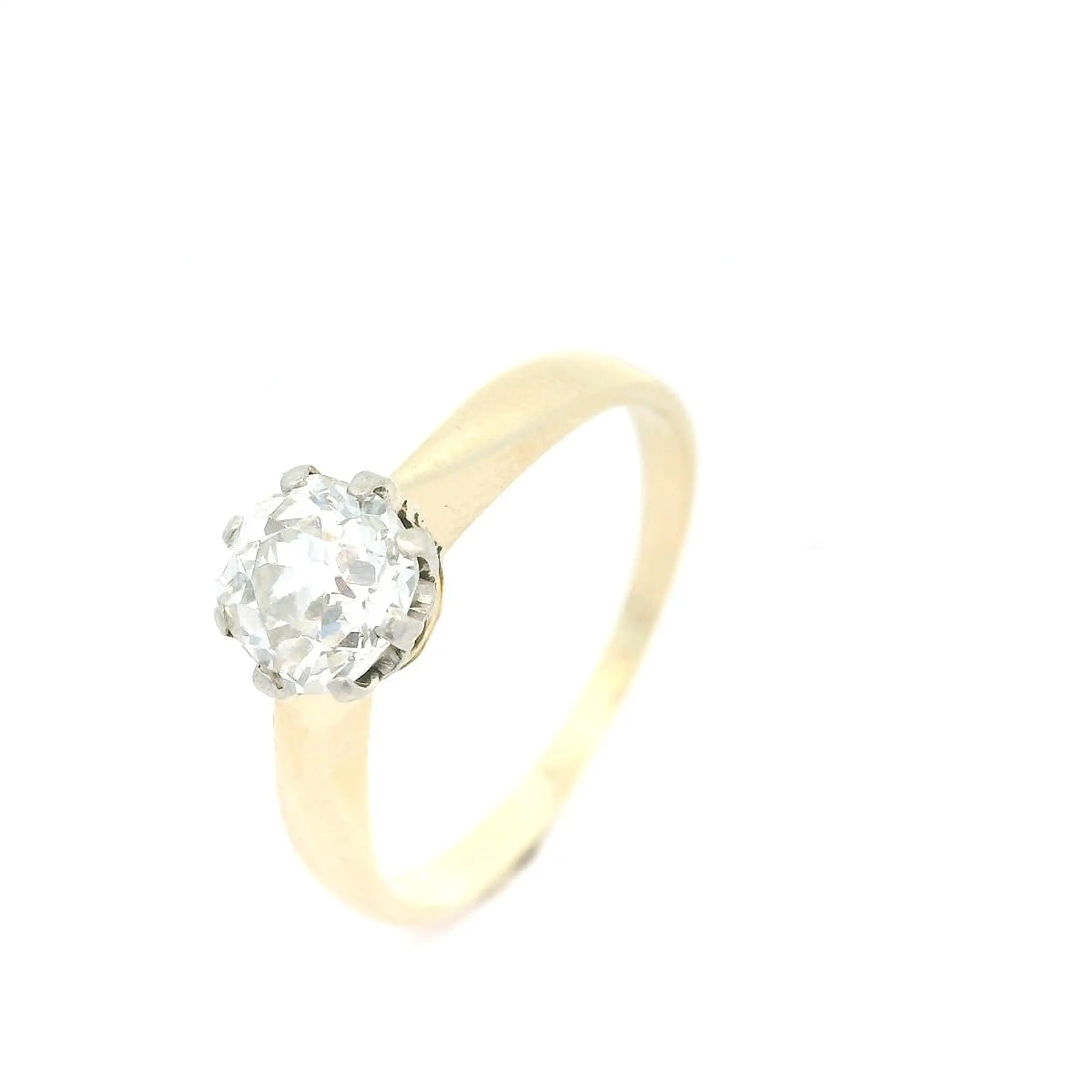 Ring Bicolor mit Brillant Solitär