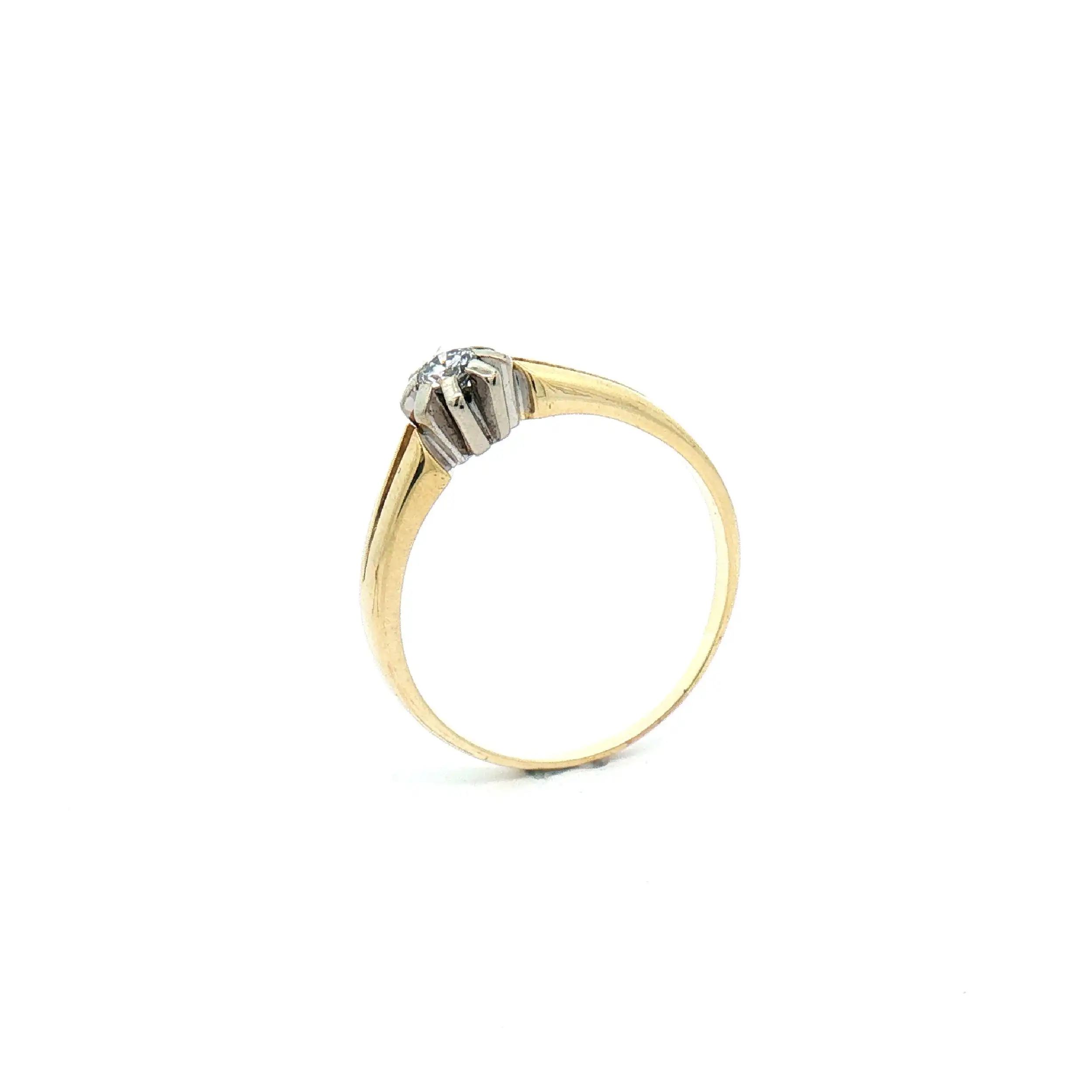 Ring Bicolor mit Brillant