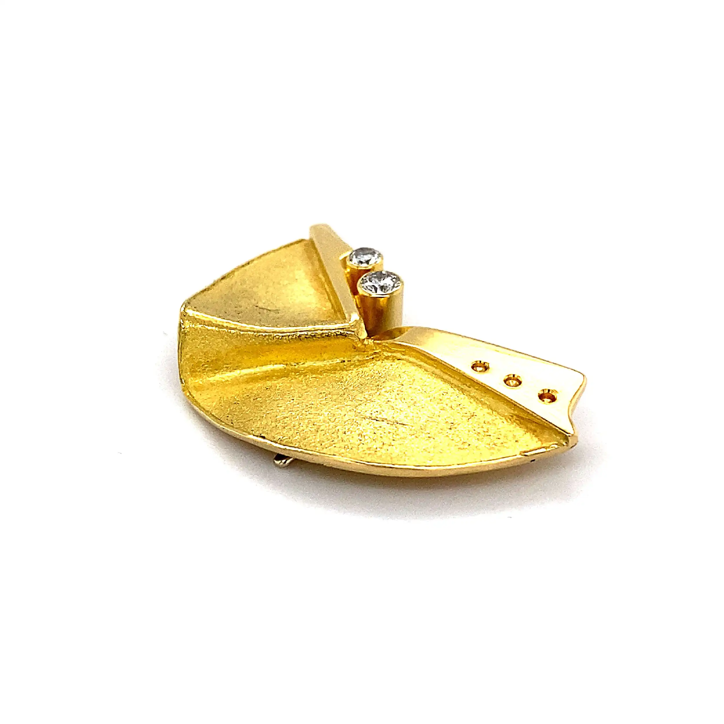 Brosche Gelbgold mit Brillanten Brosche Gelbgold mit Brillanten