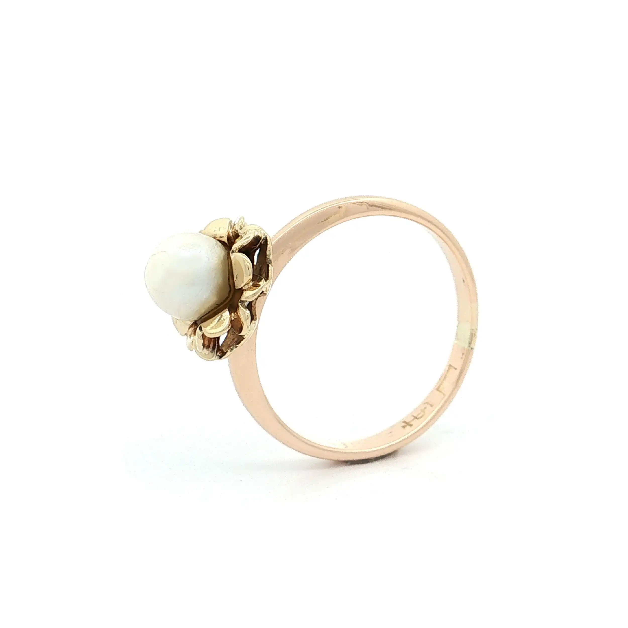 Ring Gelbgold mit Perle