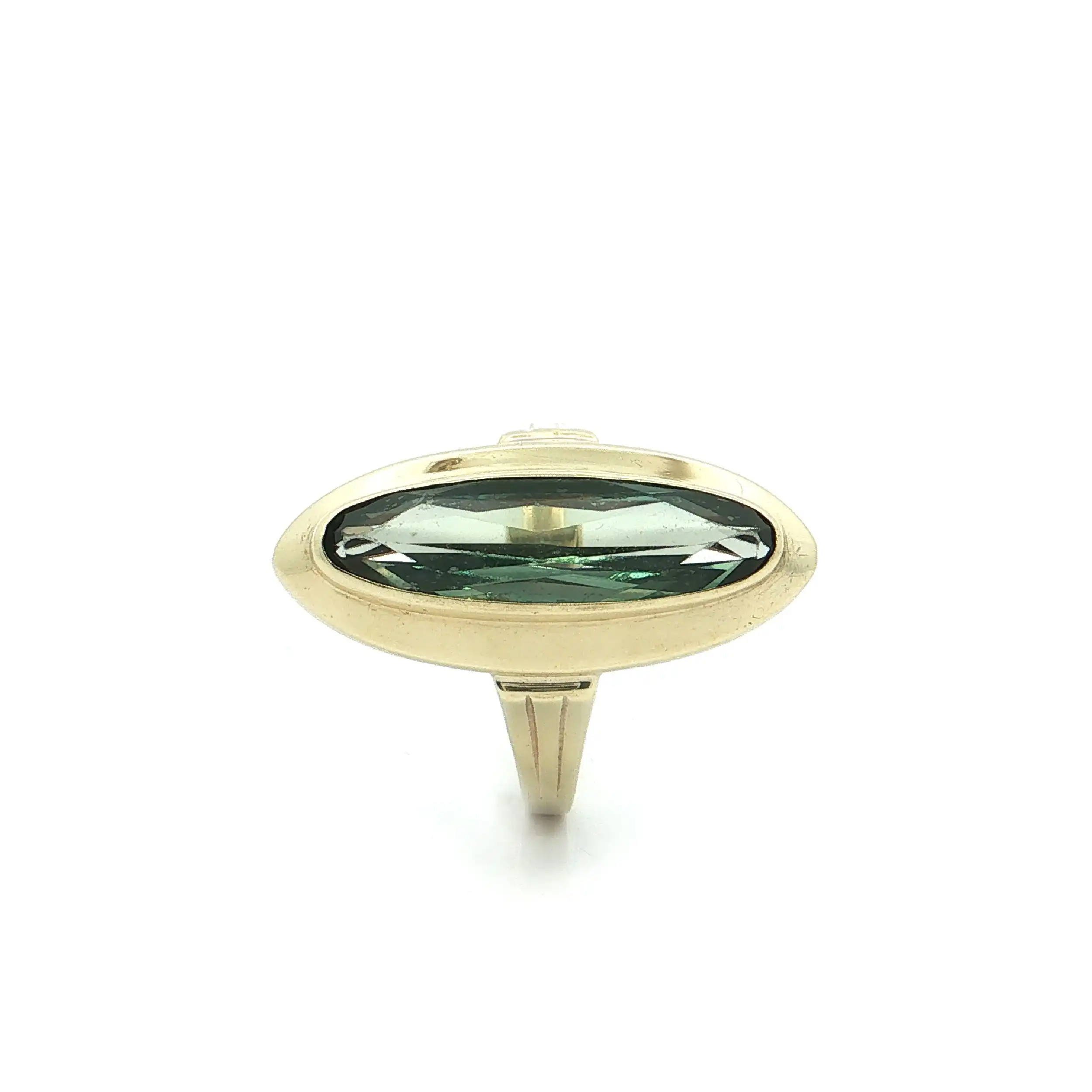 Ring Gelbgold mit grünem Spinell