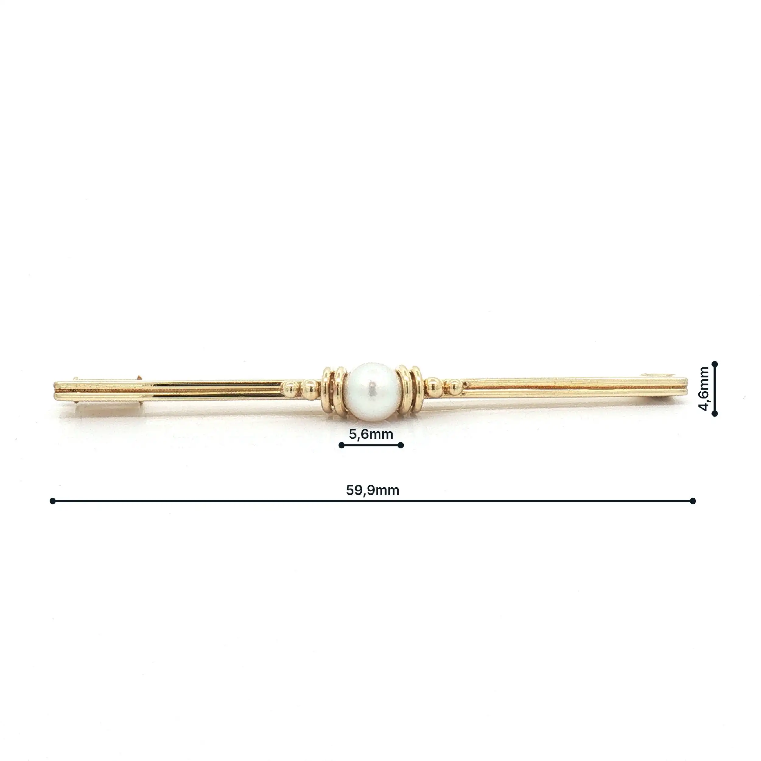 Brosche Gelbgold mit Perle Brosche Gelbgold mit Perle