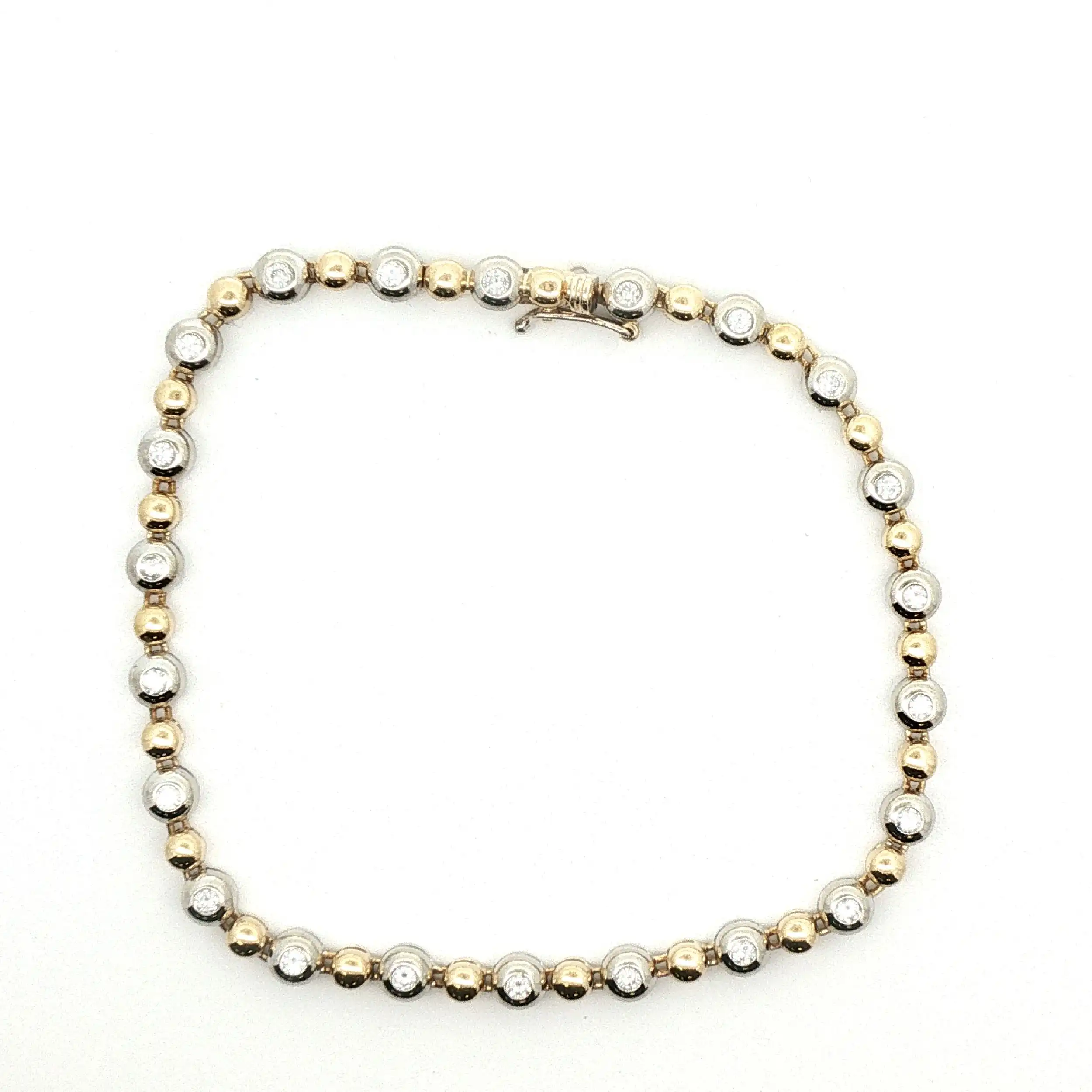 Tenissarmband Bicolor mit Brillanten