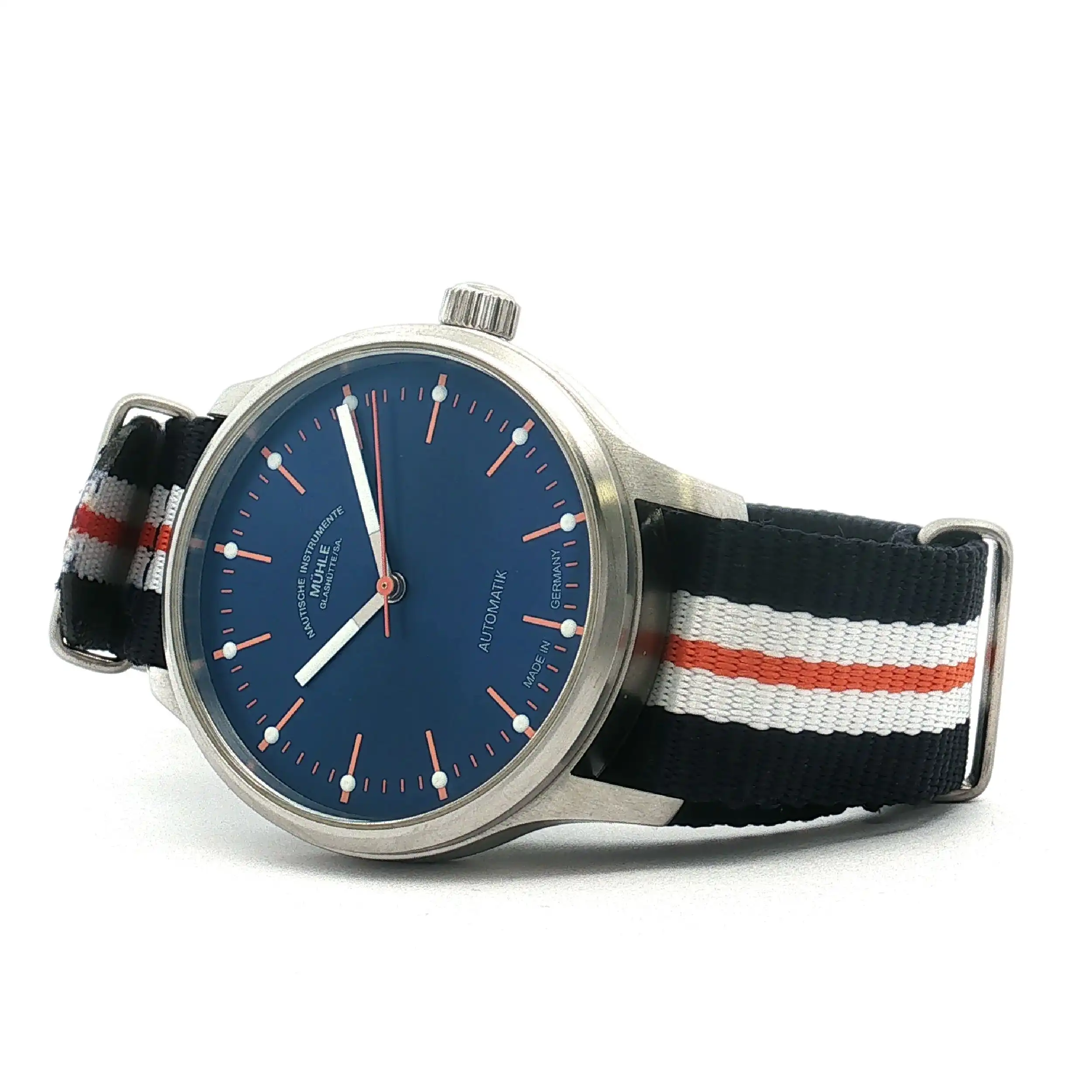Herrenuhr Mühle Glashütte Panova mit Stahlband und Nato Band