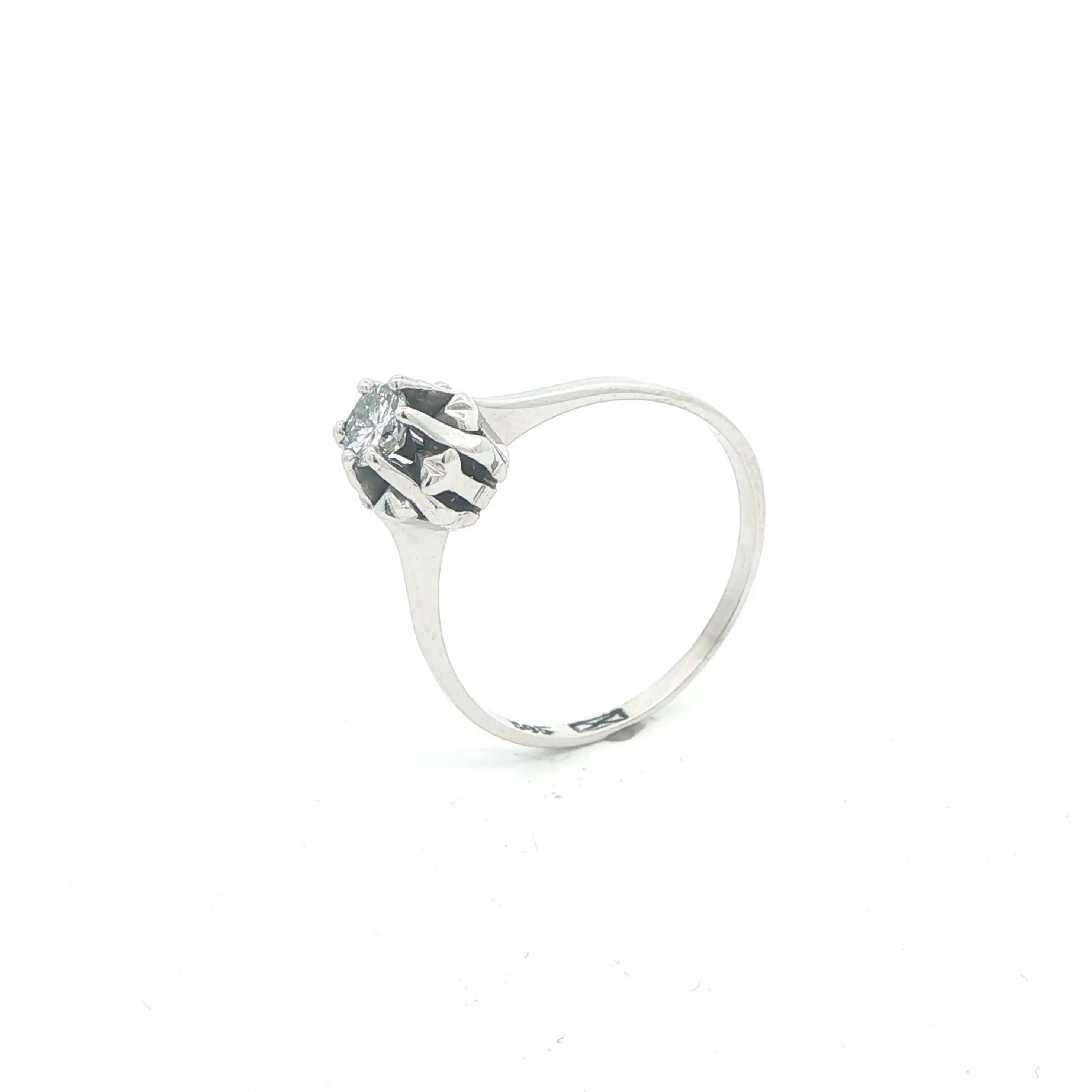 Ring Weißgold mit Brillant Solitär