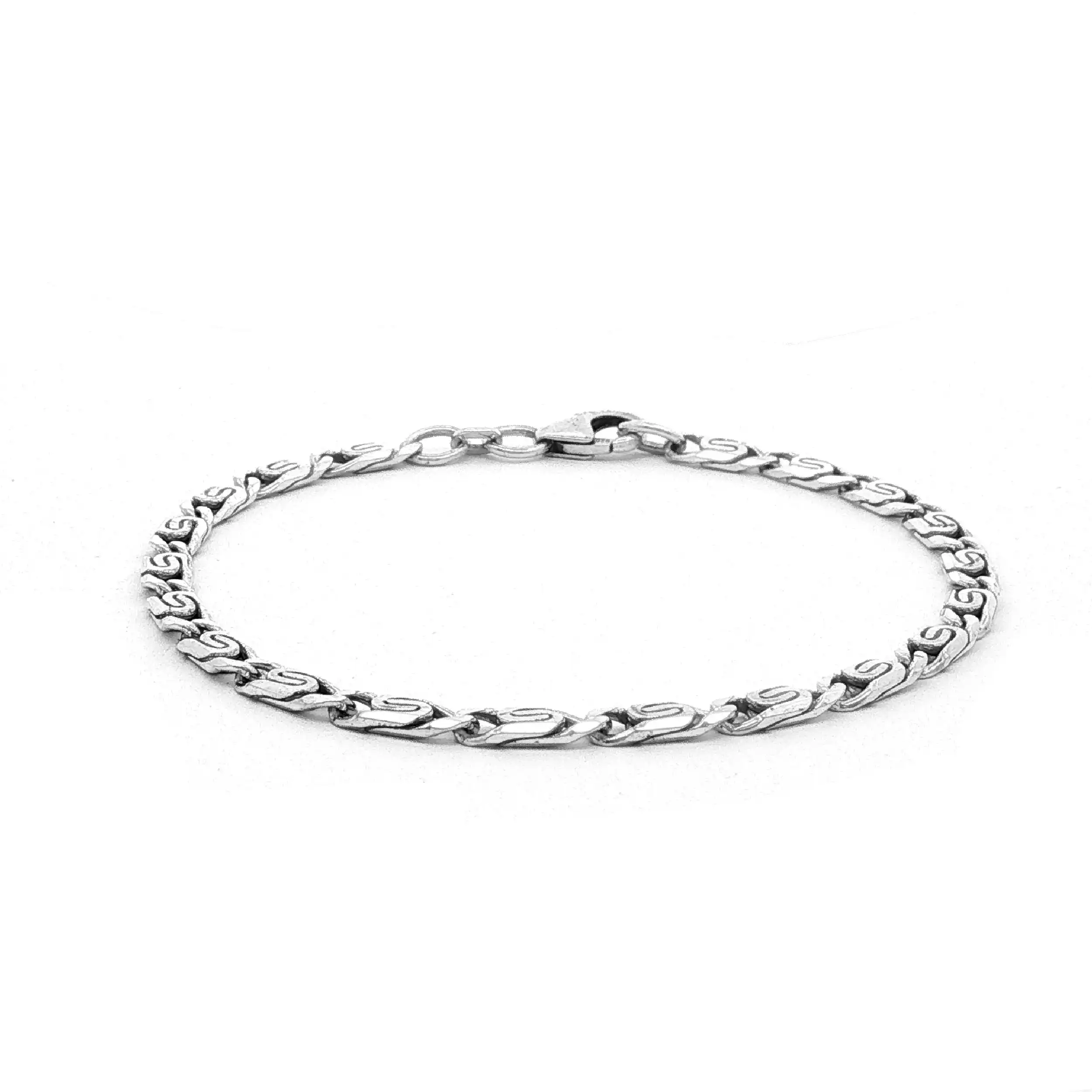 S-Panzerkettenarmband Silber