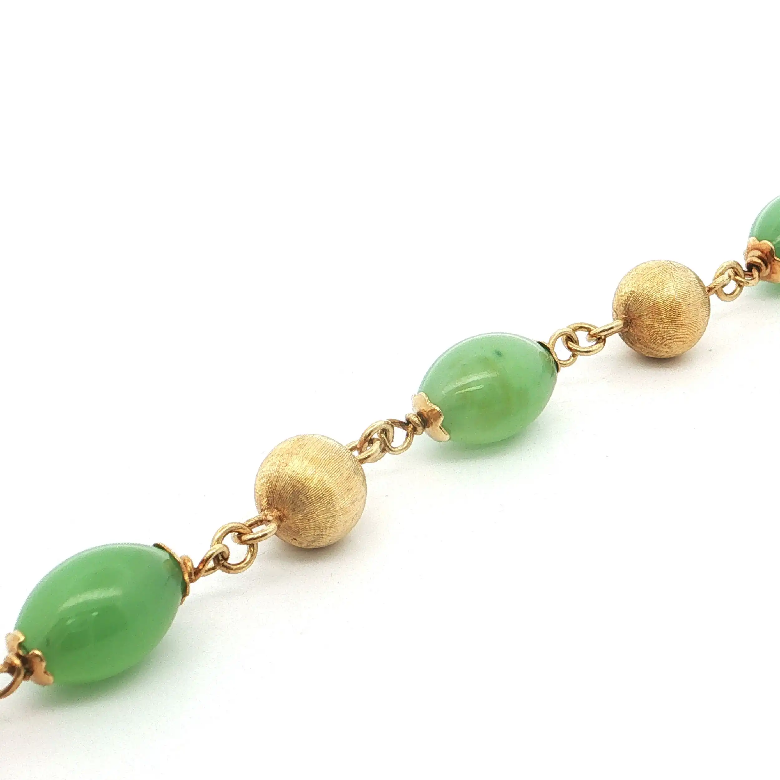 Armband Gelbgold mit Chrysoprasen