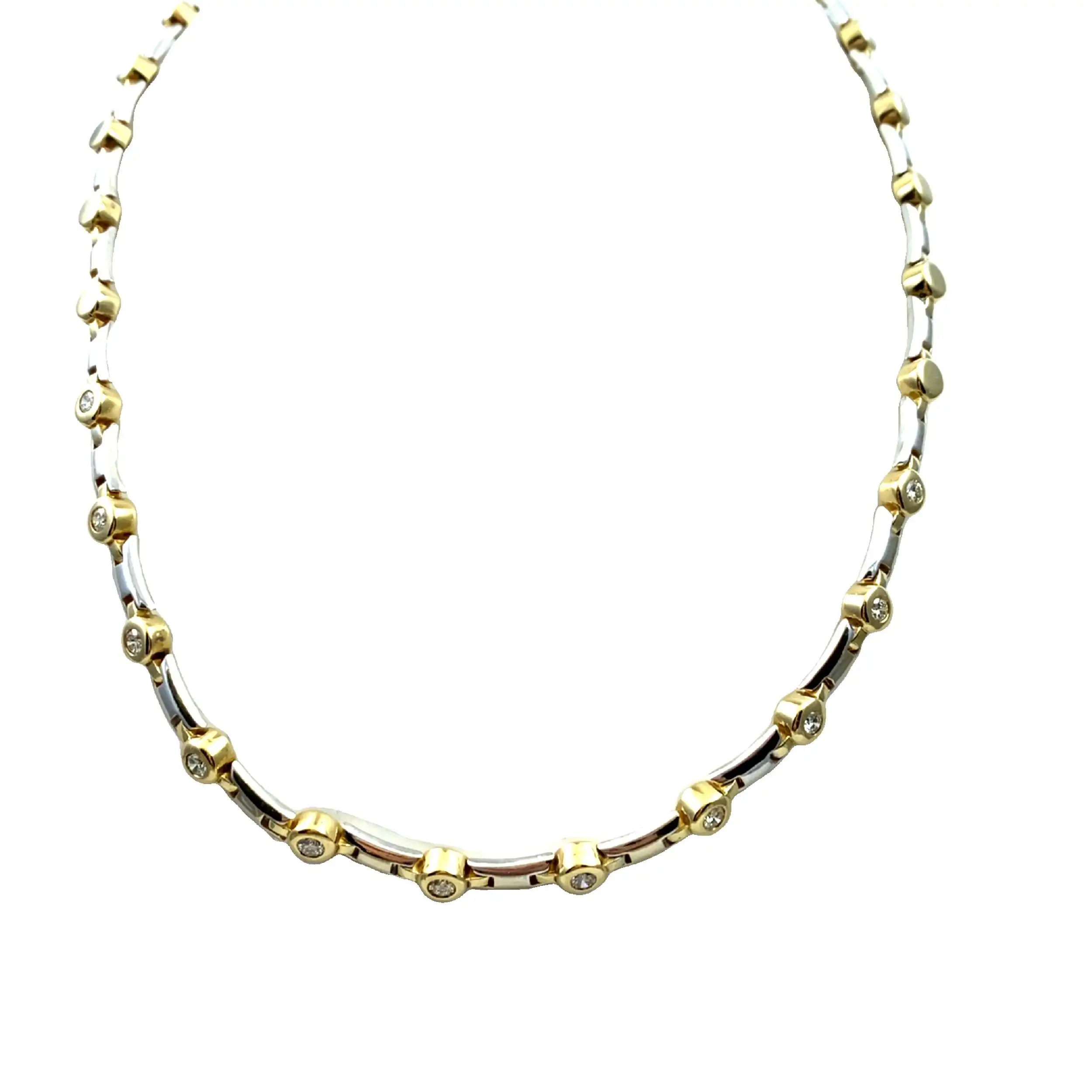 Collier Bicolor mit Brillanten Collier Bicolor mit Brillanten