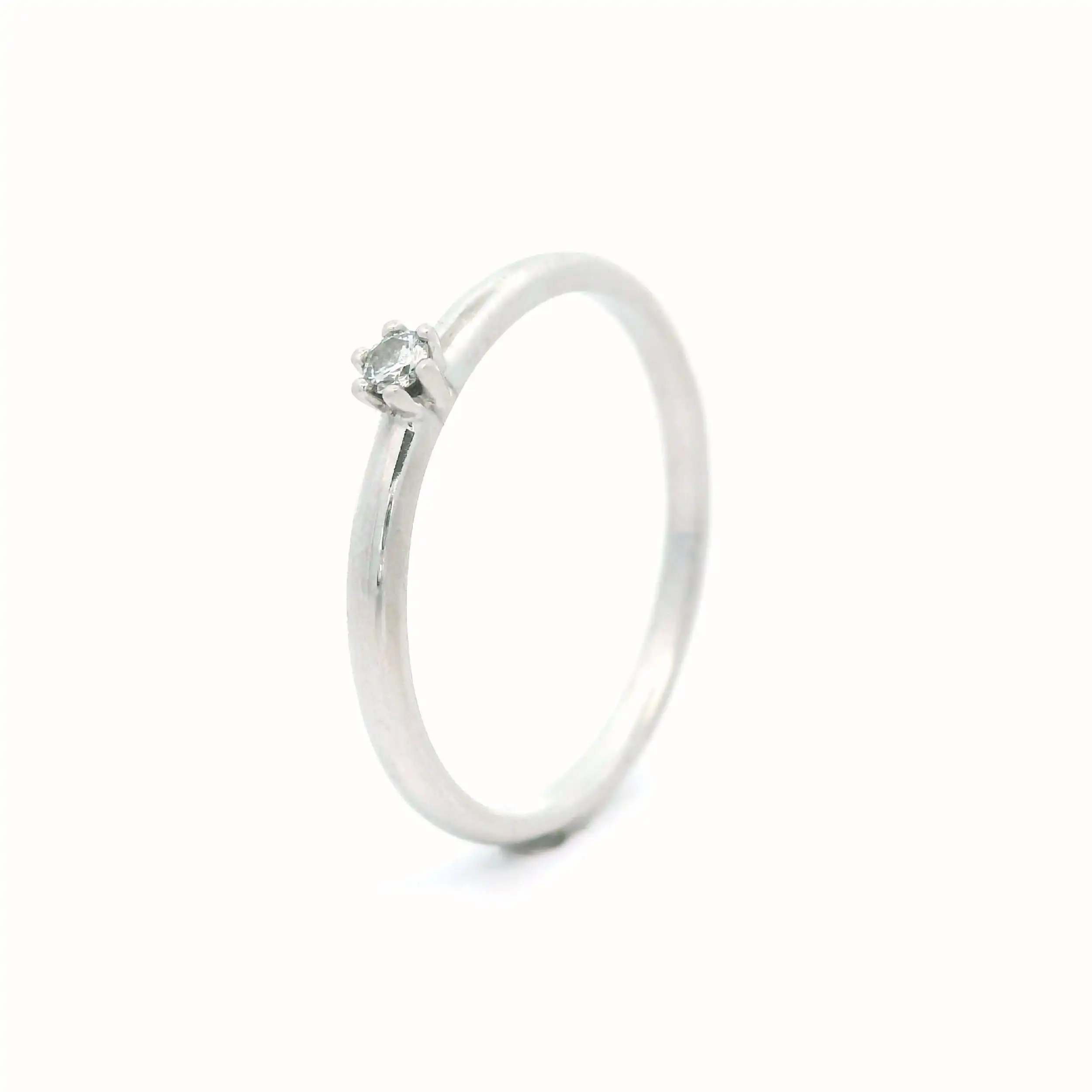 Ring Weißgold mit Brillant Solitär Ring Weißgold mit Brillant Solitär