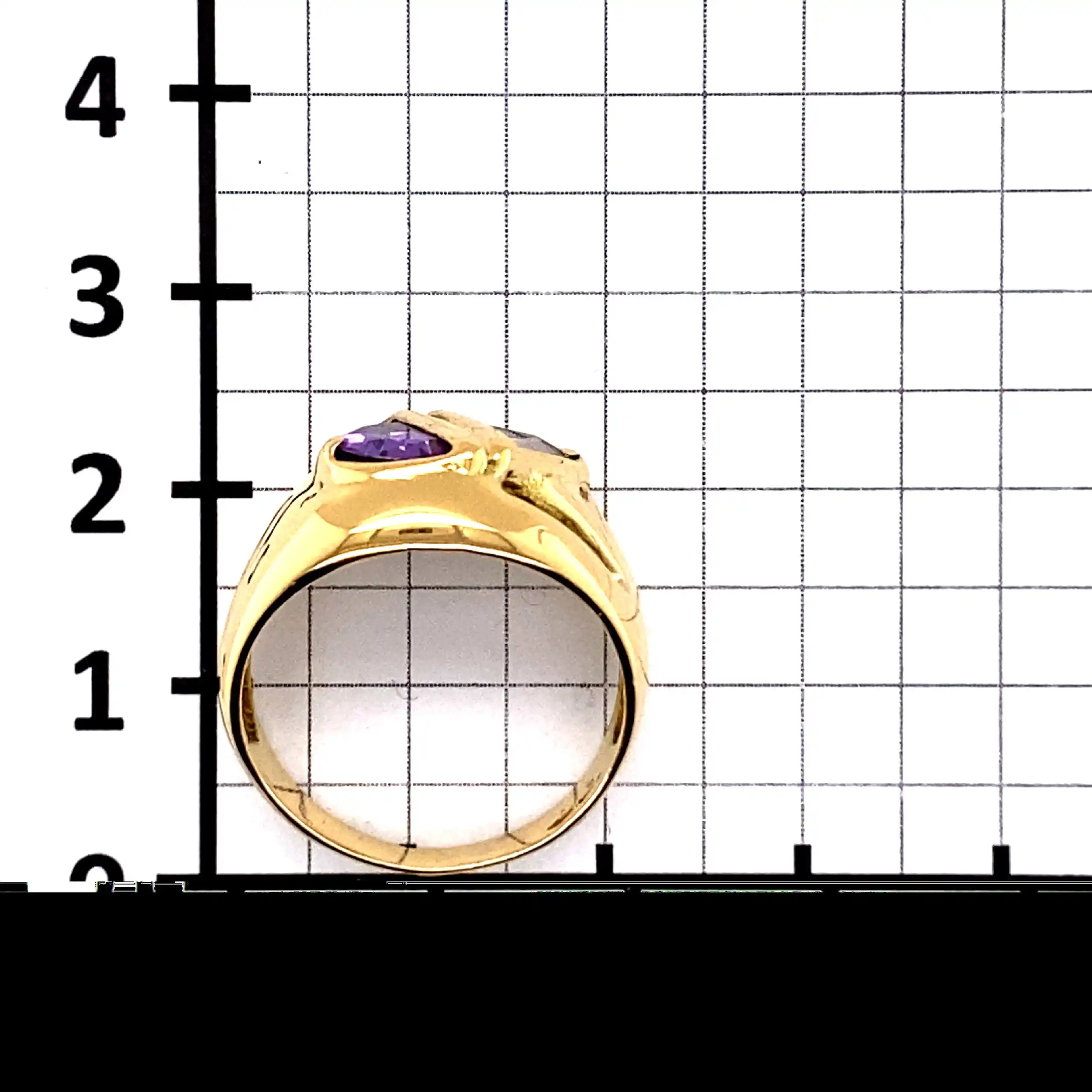 Ring Gelbgold mit Amethyst & Zirkonia