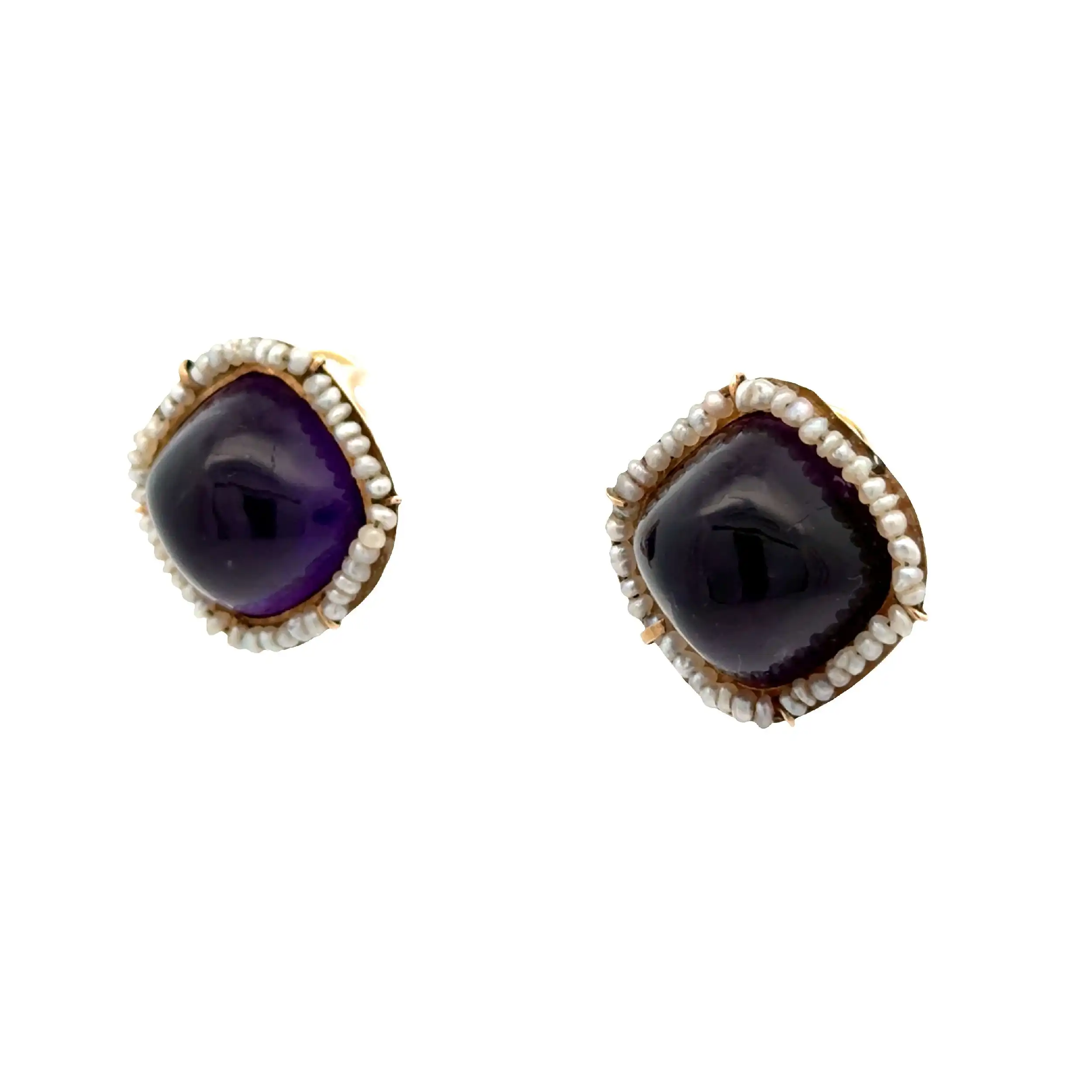 Ohrclips/ Ohrstecker mit Amethyst & Orientperlen