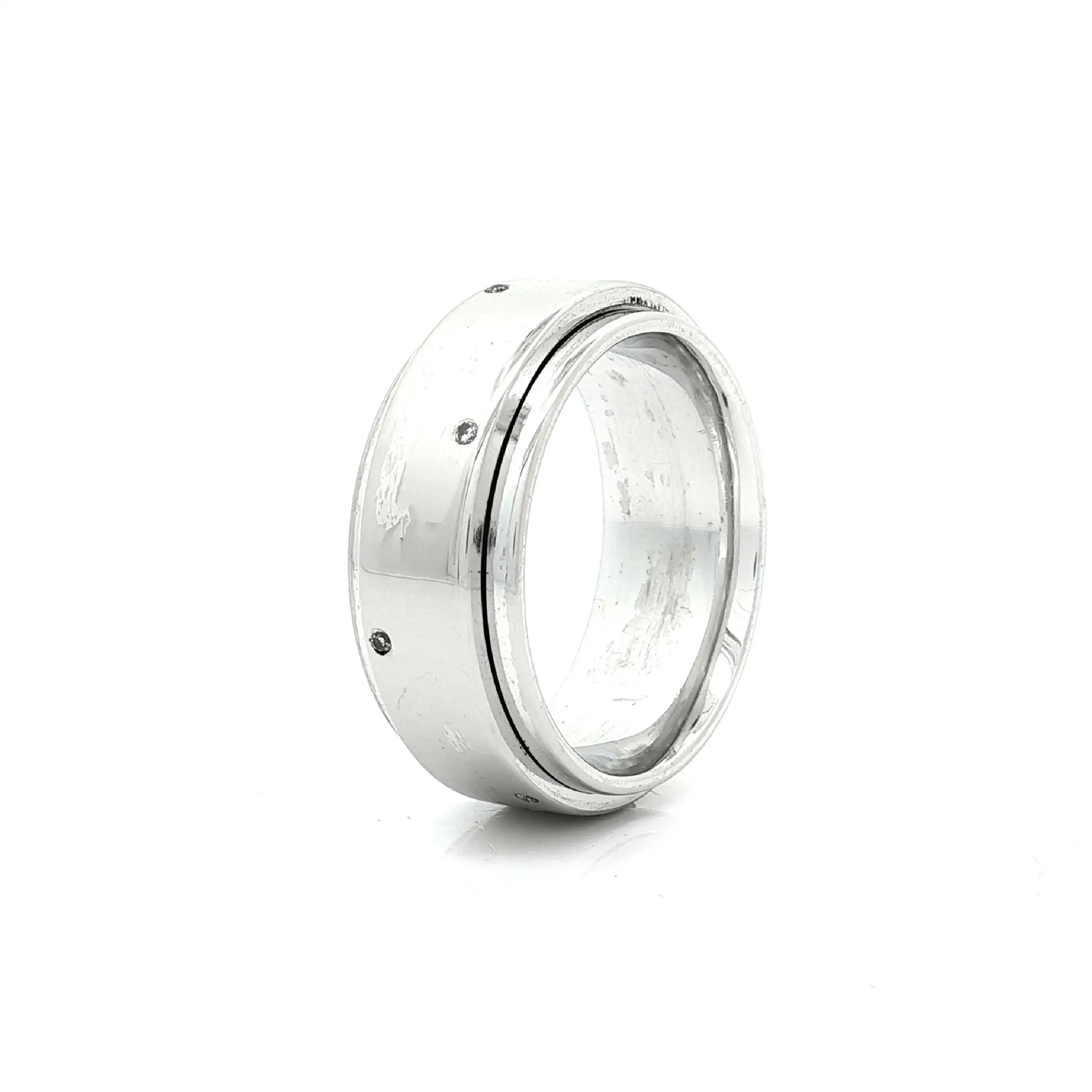 Ring Weißgold Drehbar mit Brillanten Ring Weißgold Drehbar mit Brillanten