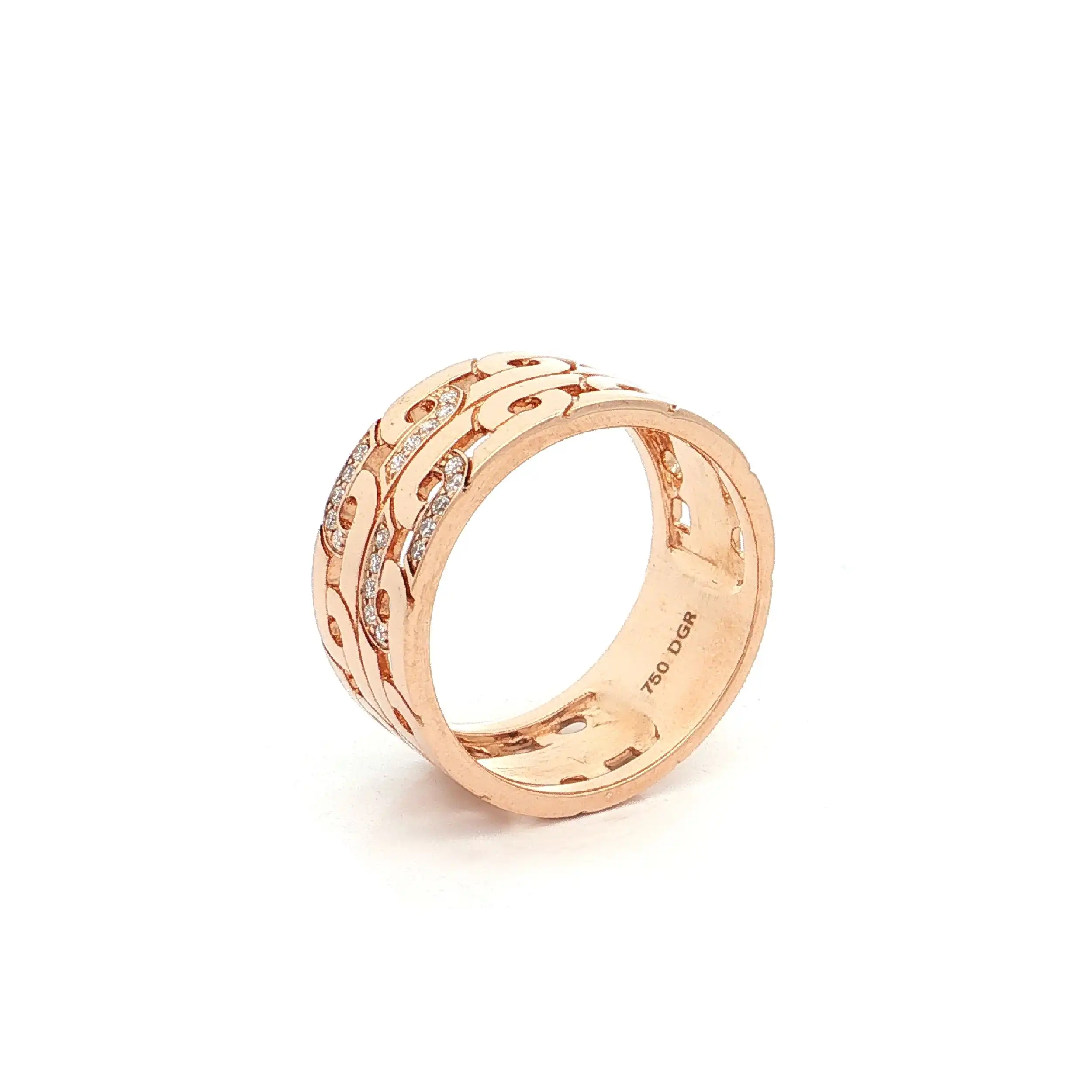 Ring Roségold mit Muster und Brillanten Ring Roségold mit Muster und Brillanten