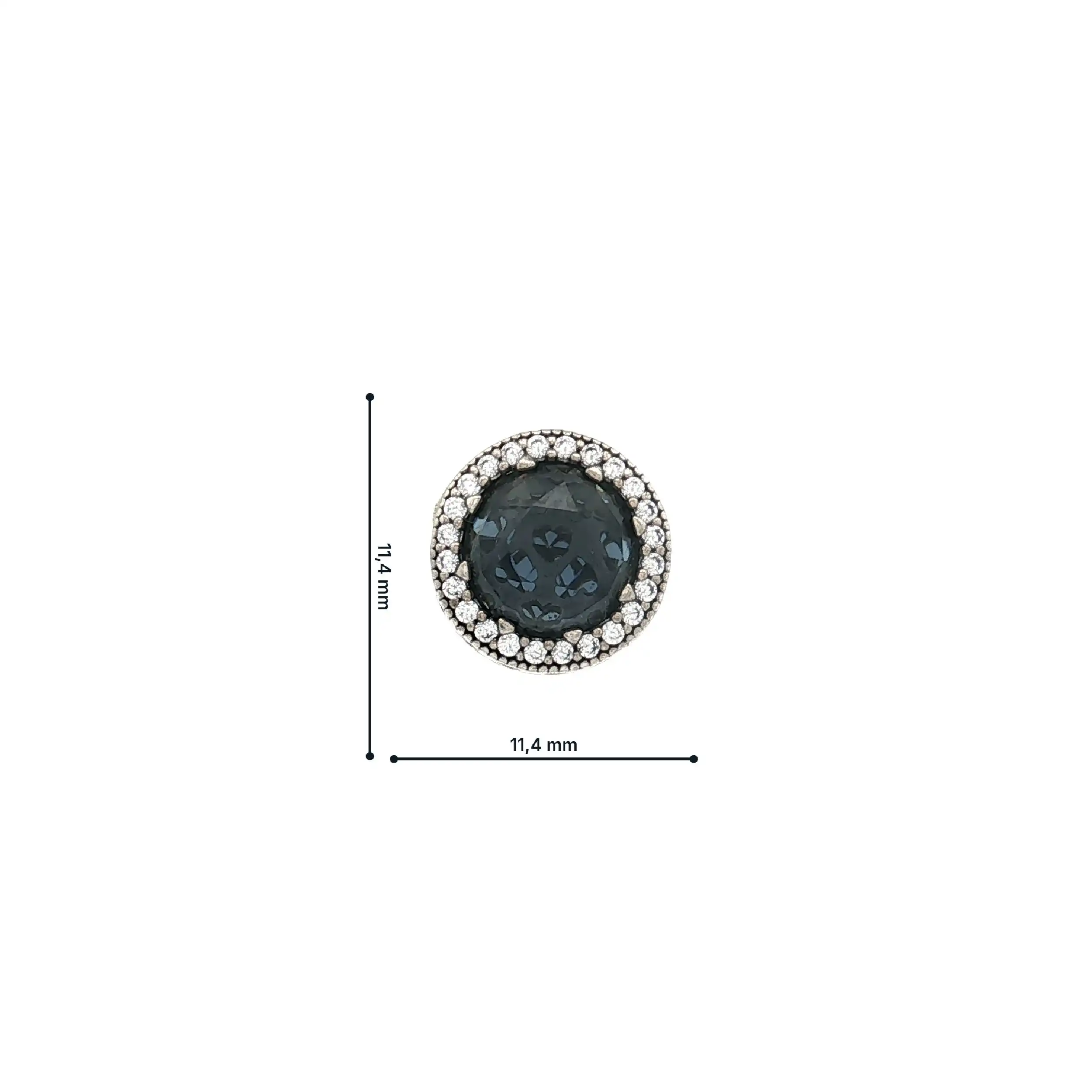 Charm Pandora blauer Stein und Zirkonia