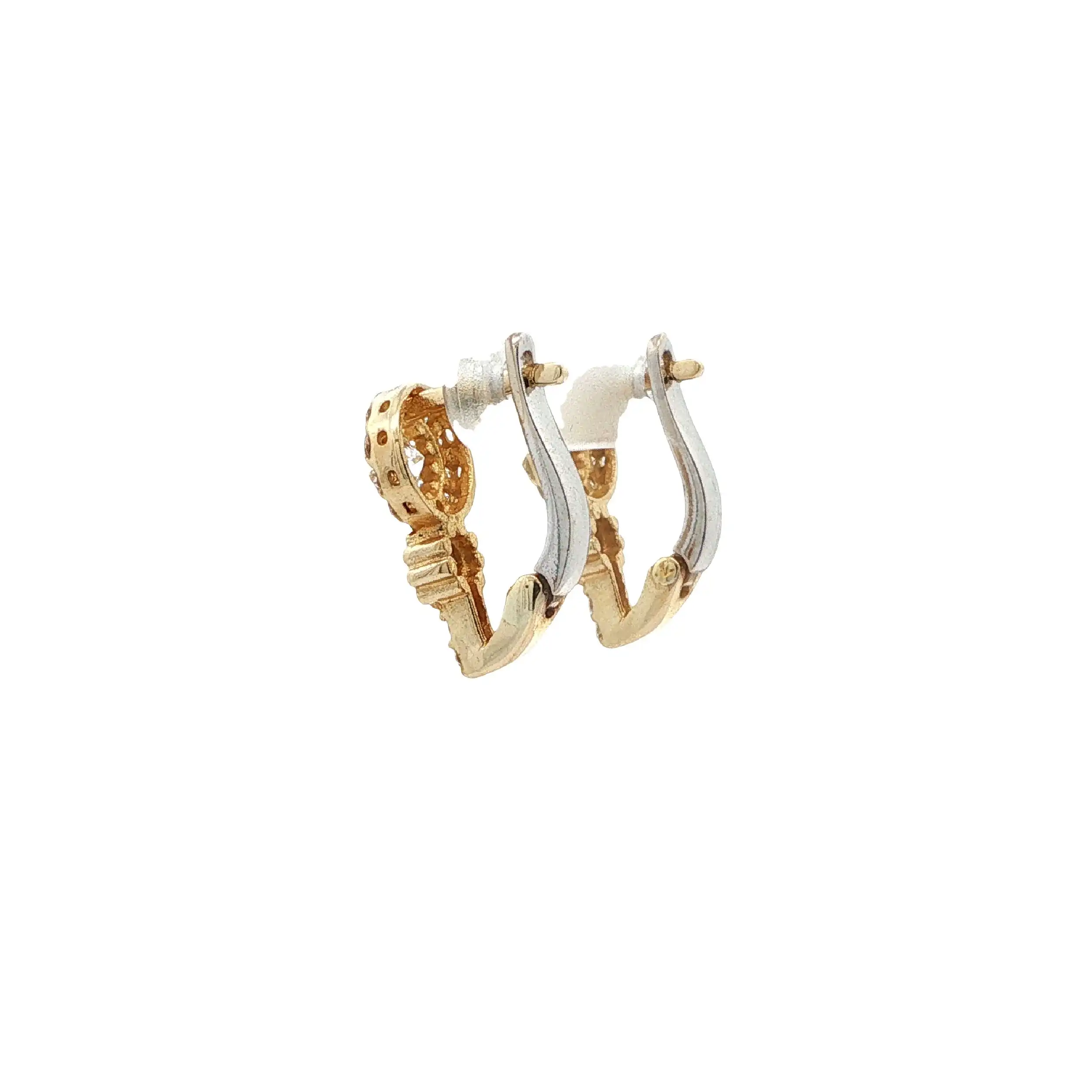Ohrringe Bicolor mit Zirkonia Ohrringe Bicolor mit Zirkonia