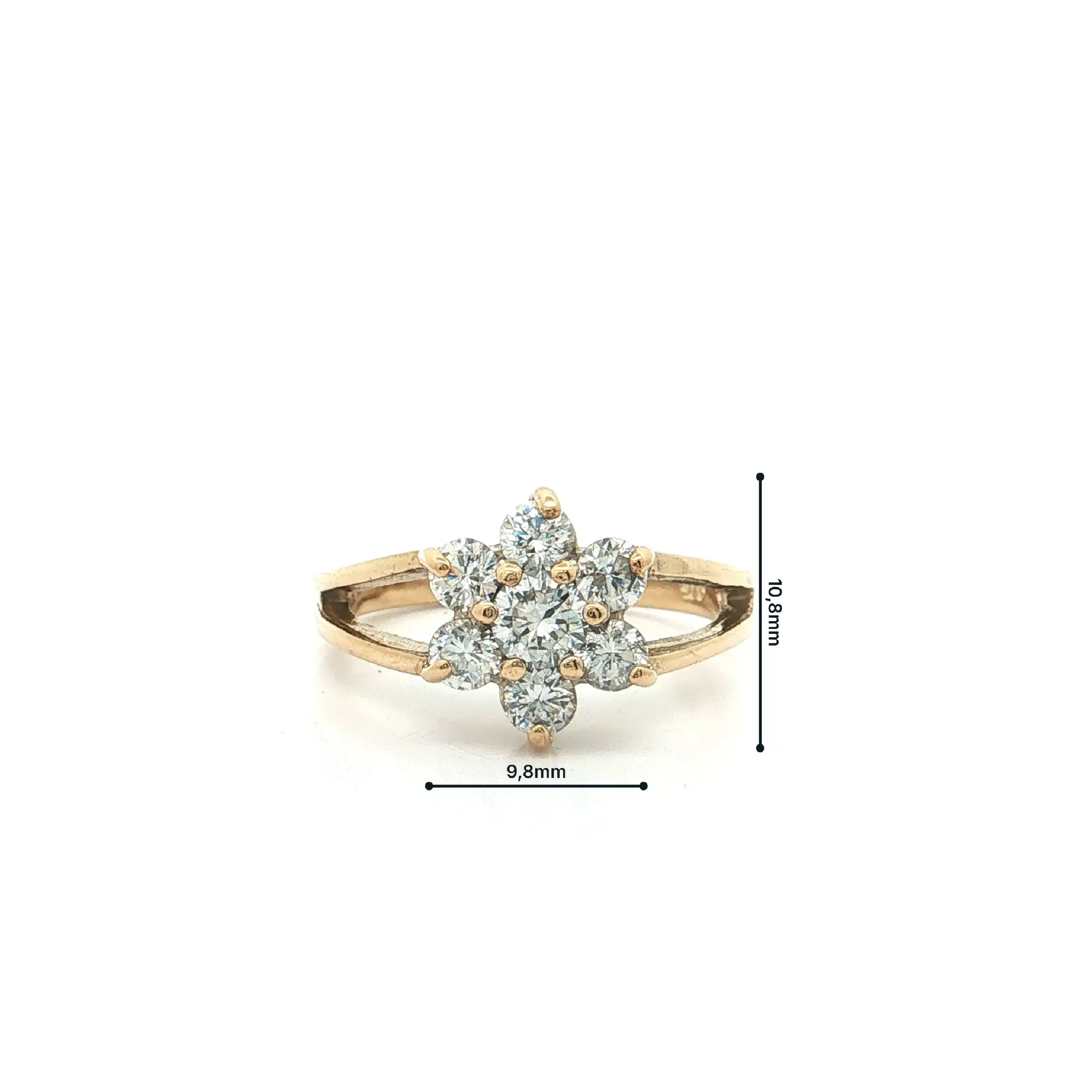 Ring Silber vergoldet mit Zirkonia