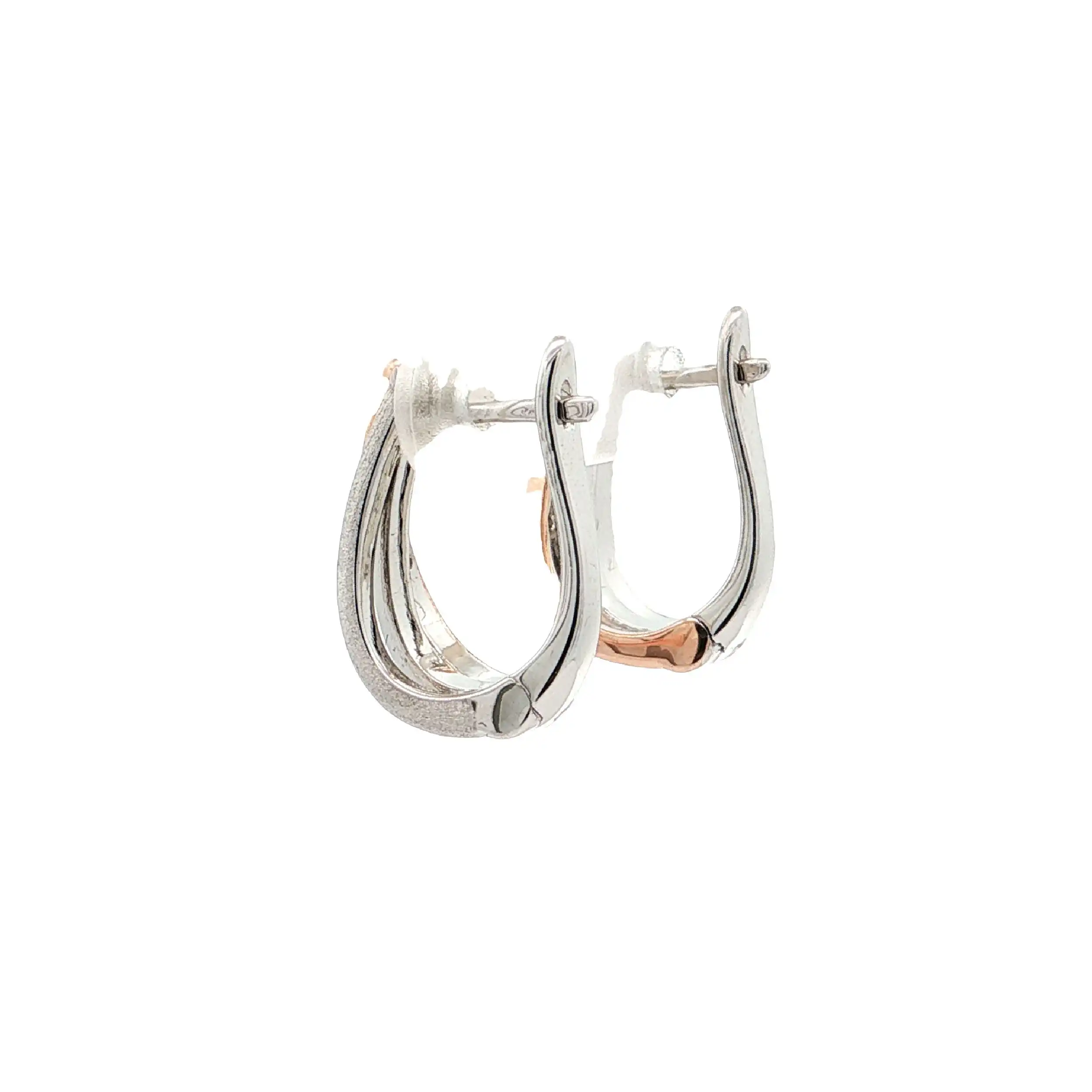 Ohrhänger Silber Bicolor mit Zirkonia Ohrhänger Silber Bicolor mit Zirkonia