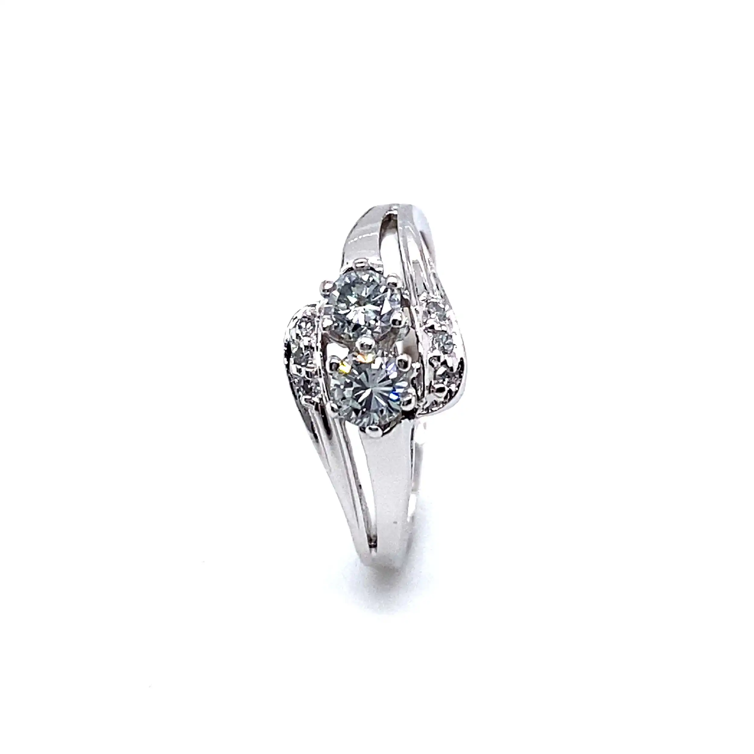 Ring Weißgold mit Brillanten und Diamanten Ring Weißgold mit Brillanten und Diamanten