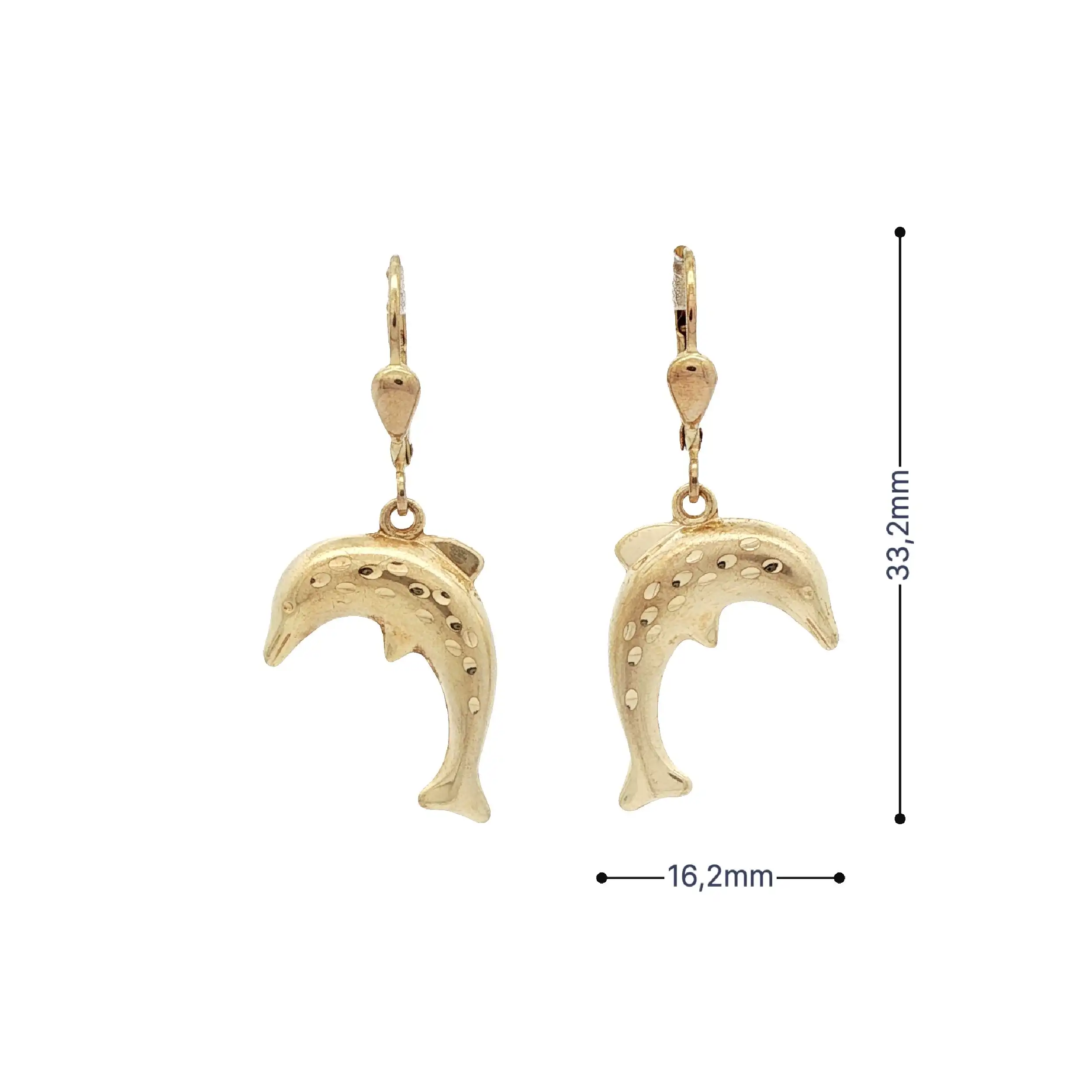 Ohrhänger Gelbgold "Delphin"