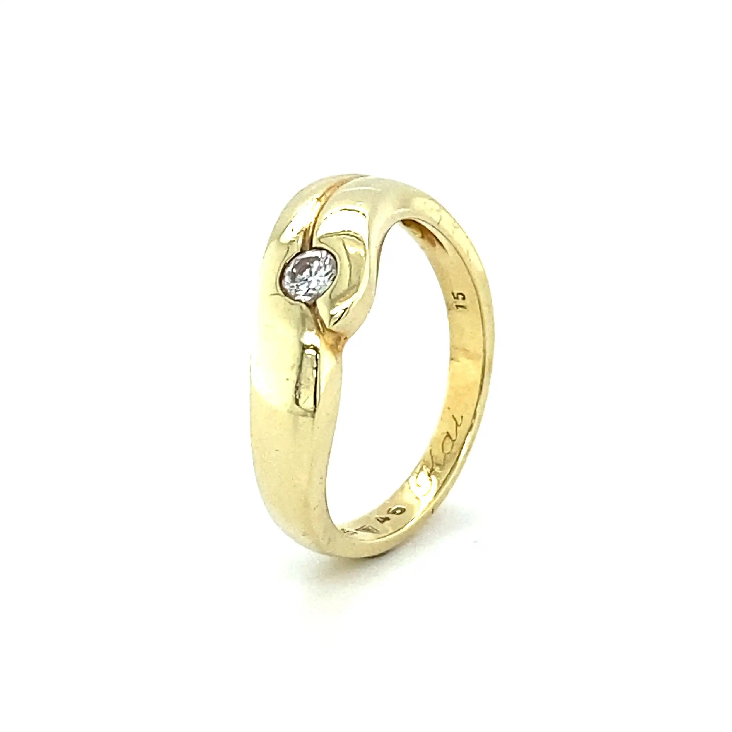 Ring Gelbgold mit Brillant Solitär Ring Gelbgold mit Brillant Solitär