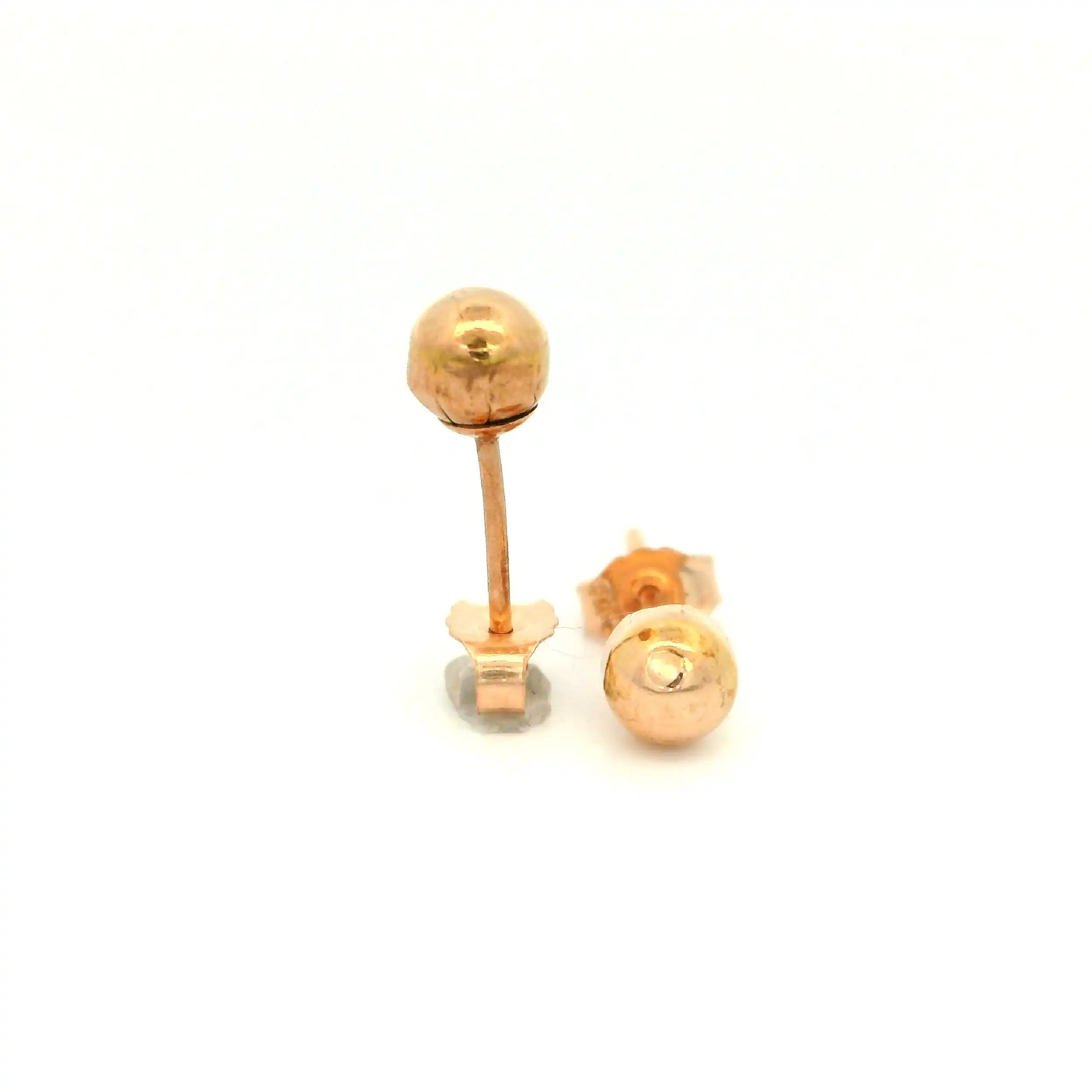 Ohrstecker Rotgold mit Kugel