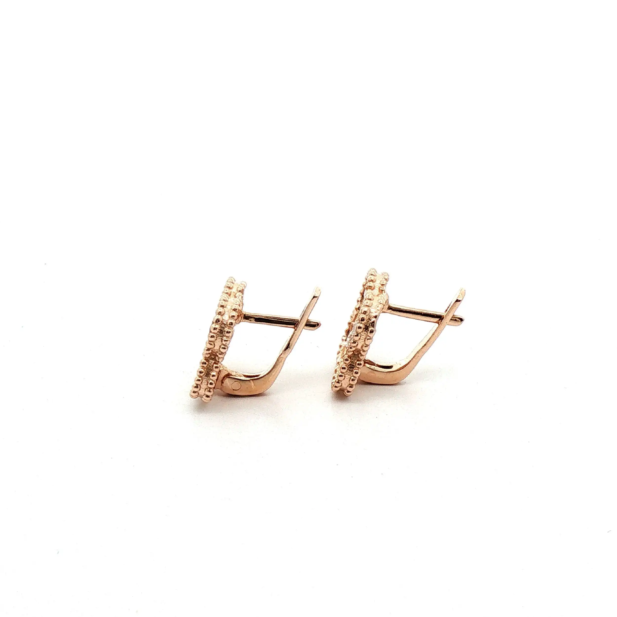 Ohrringe Rosegold Kleeblatt mit Zirkonia Ohrringe Rosegold Kleeblatt mit Zirkonia