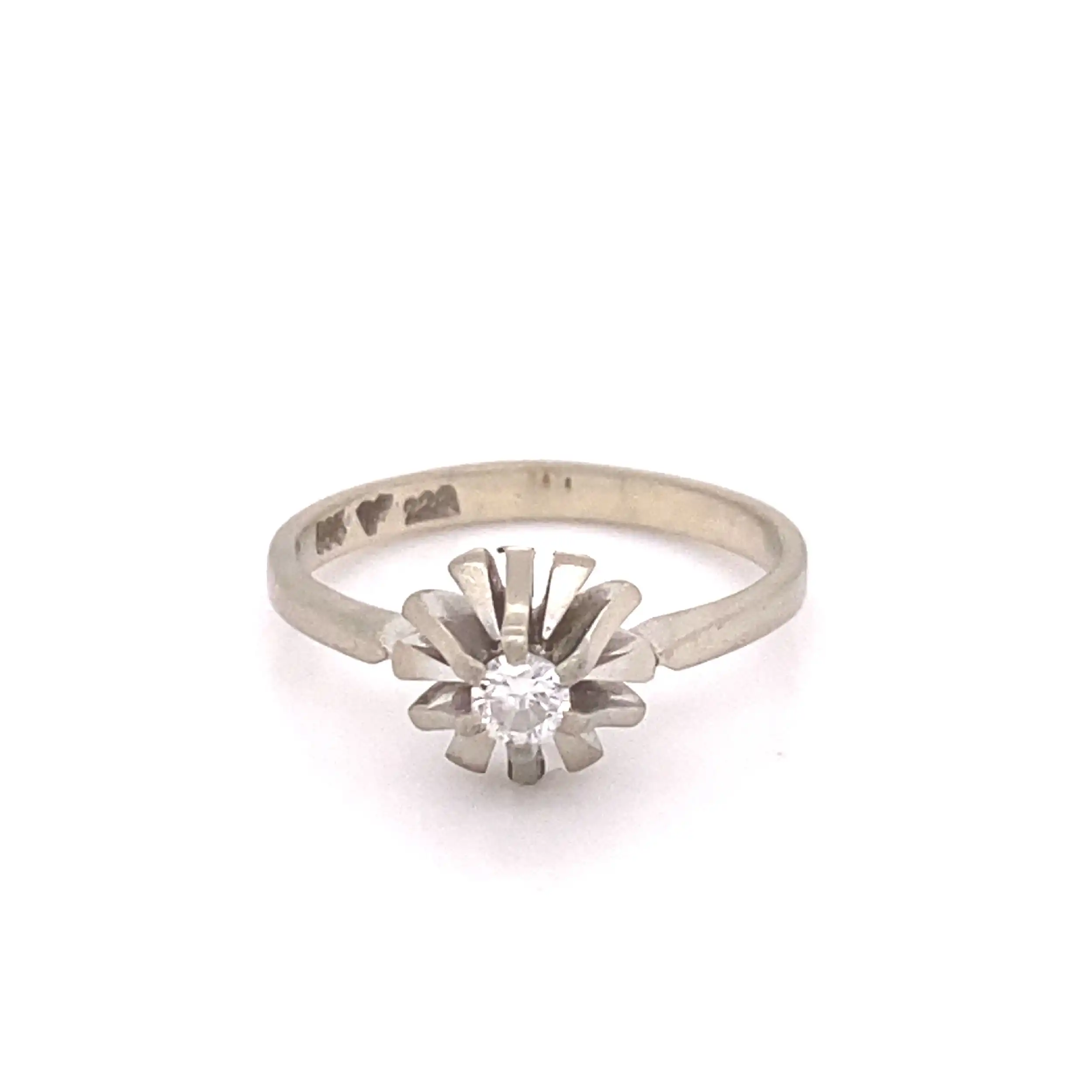 Ring Weißgold mit Solitär Brillant Ring Weißgold mit Solitär Brillant