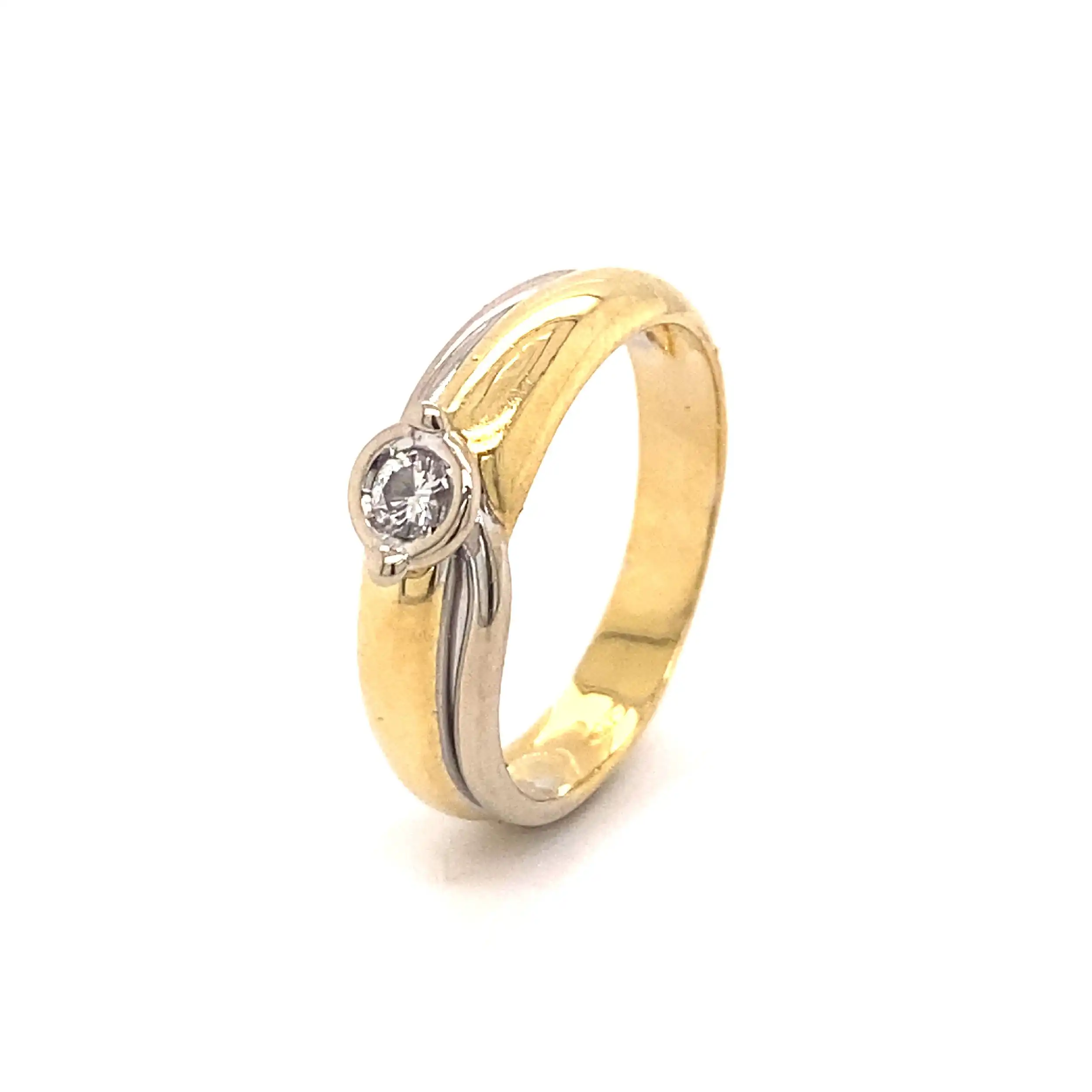Ring Bicolor mit Brillant Ring Bicolor mit Brillant