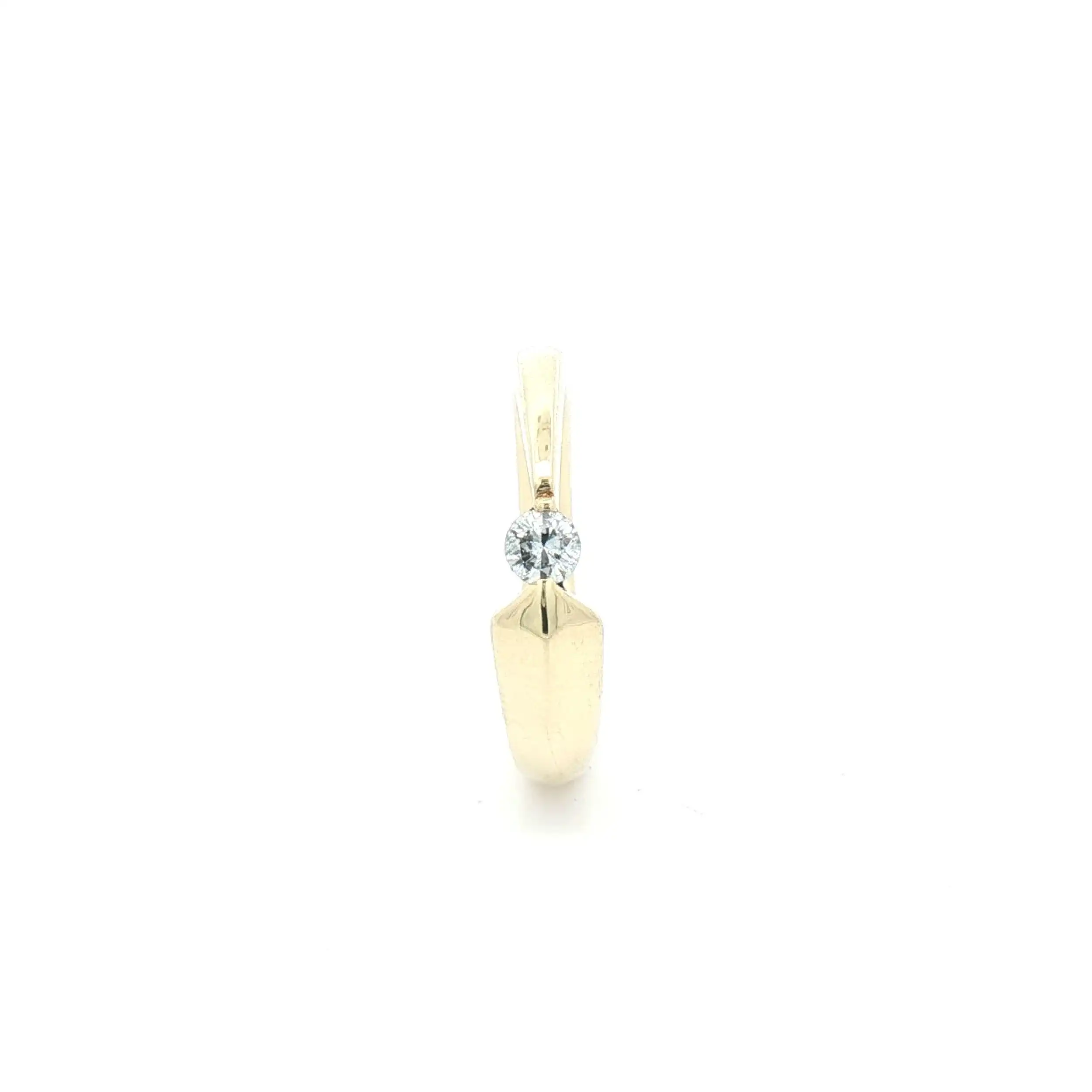 Spannring Gelbgold mit Brillant, graviert mit 0,18ct Spannring Gelbgold mit Brillant, graviert mit 0,18ct