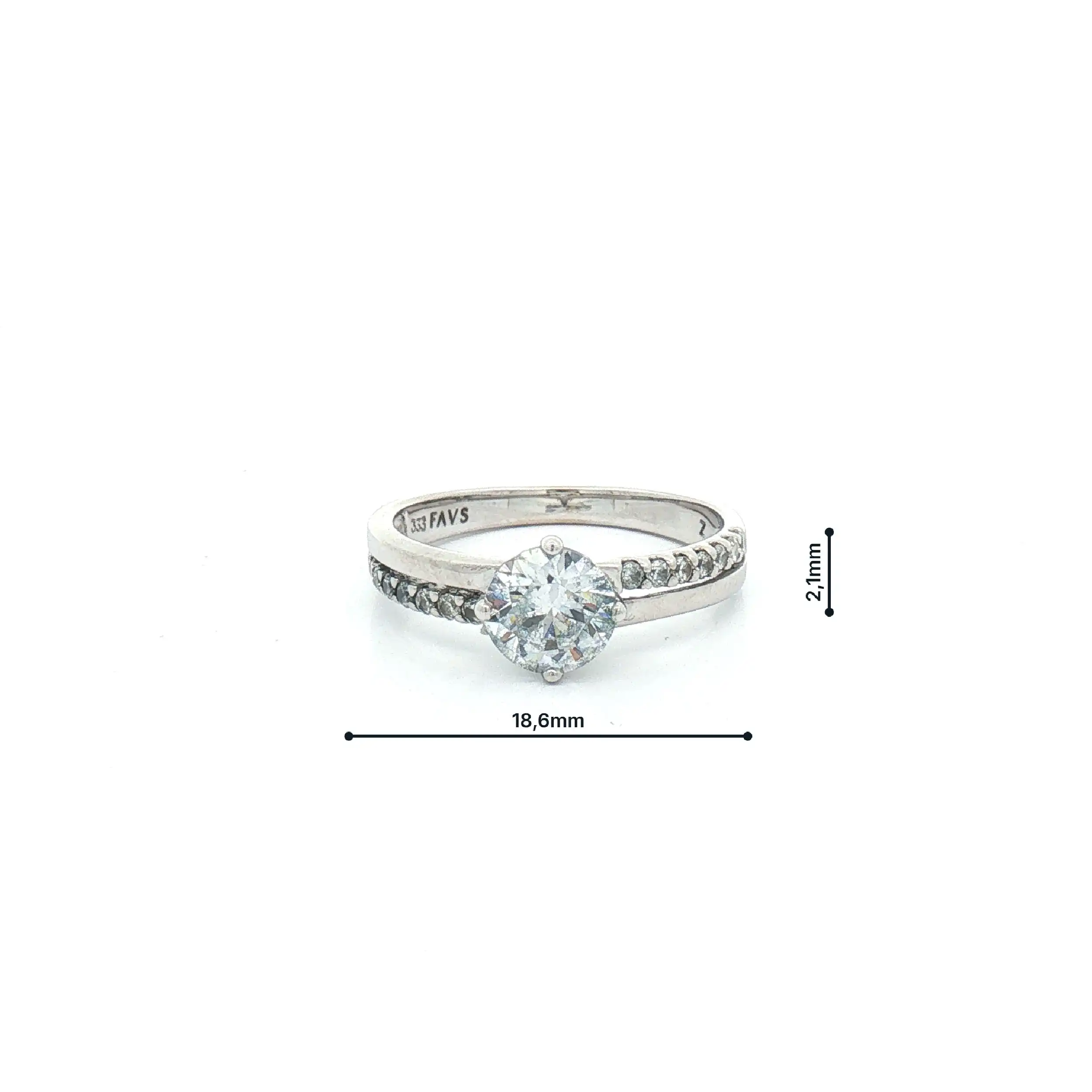 Ring Weißgold mit Zirkonia
