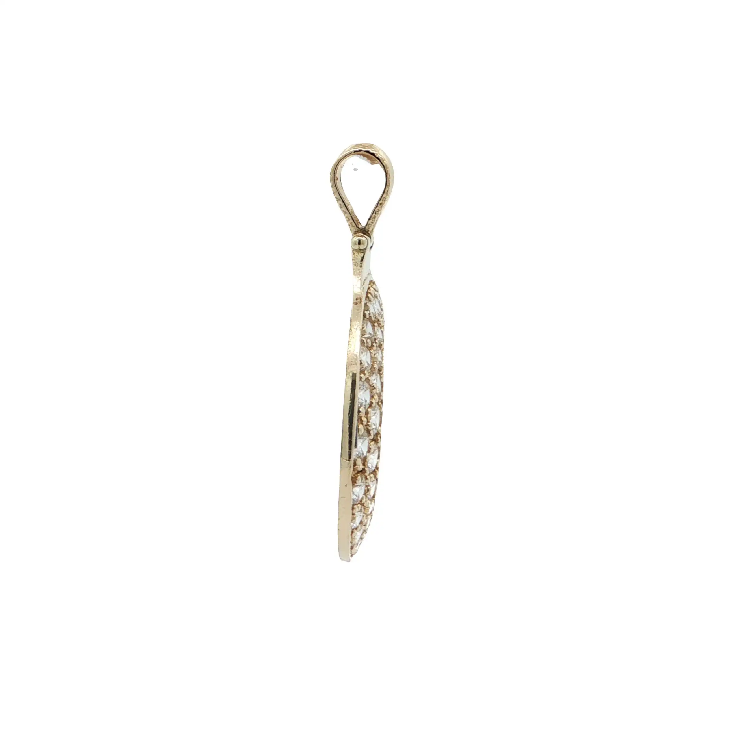 Anhänger Gelbgold "Mond mit Stern" & Zirkonia