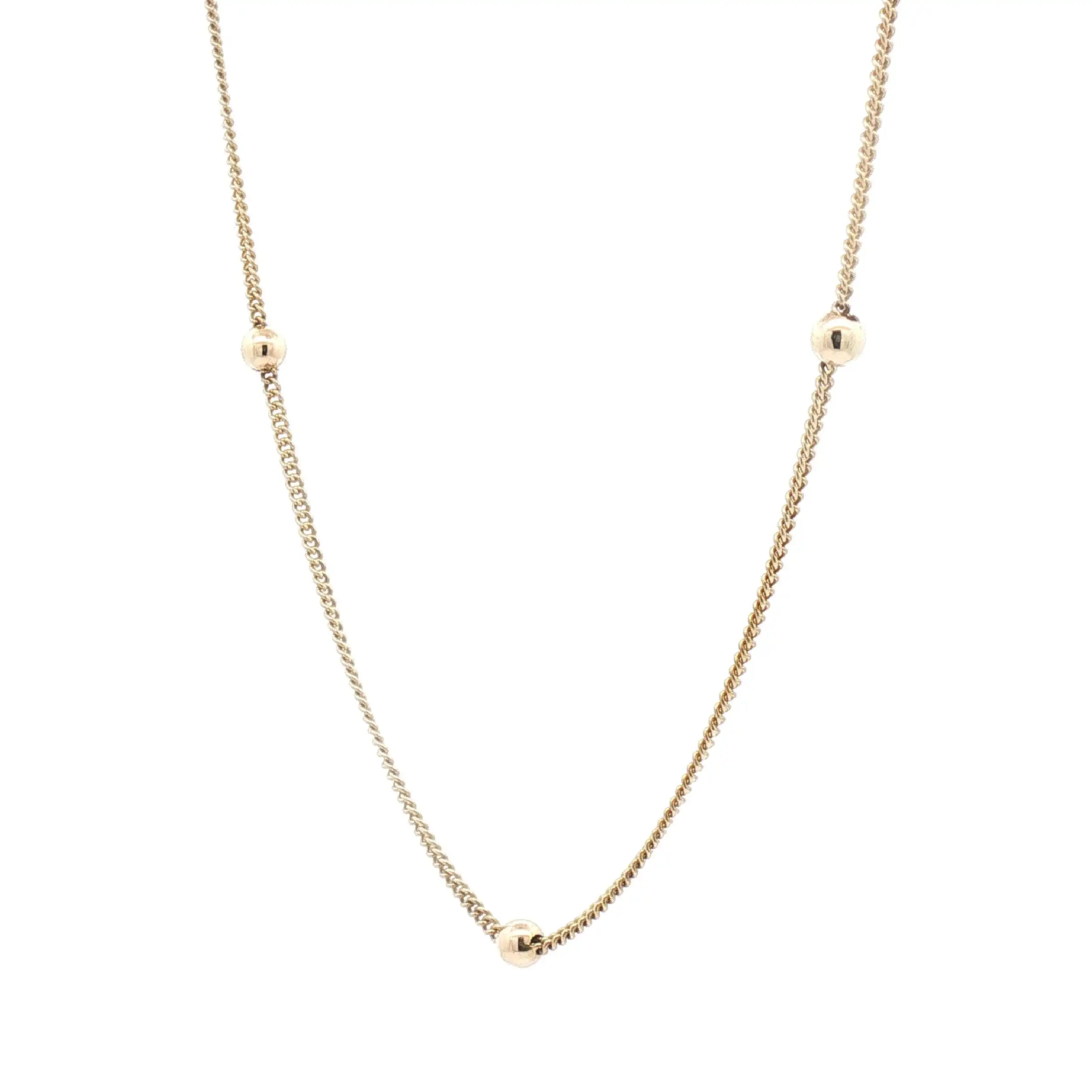 Panzerkette Gelbgold mit Kugeln Panzerkette Gelbgold mit Kugeln
