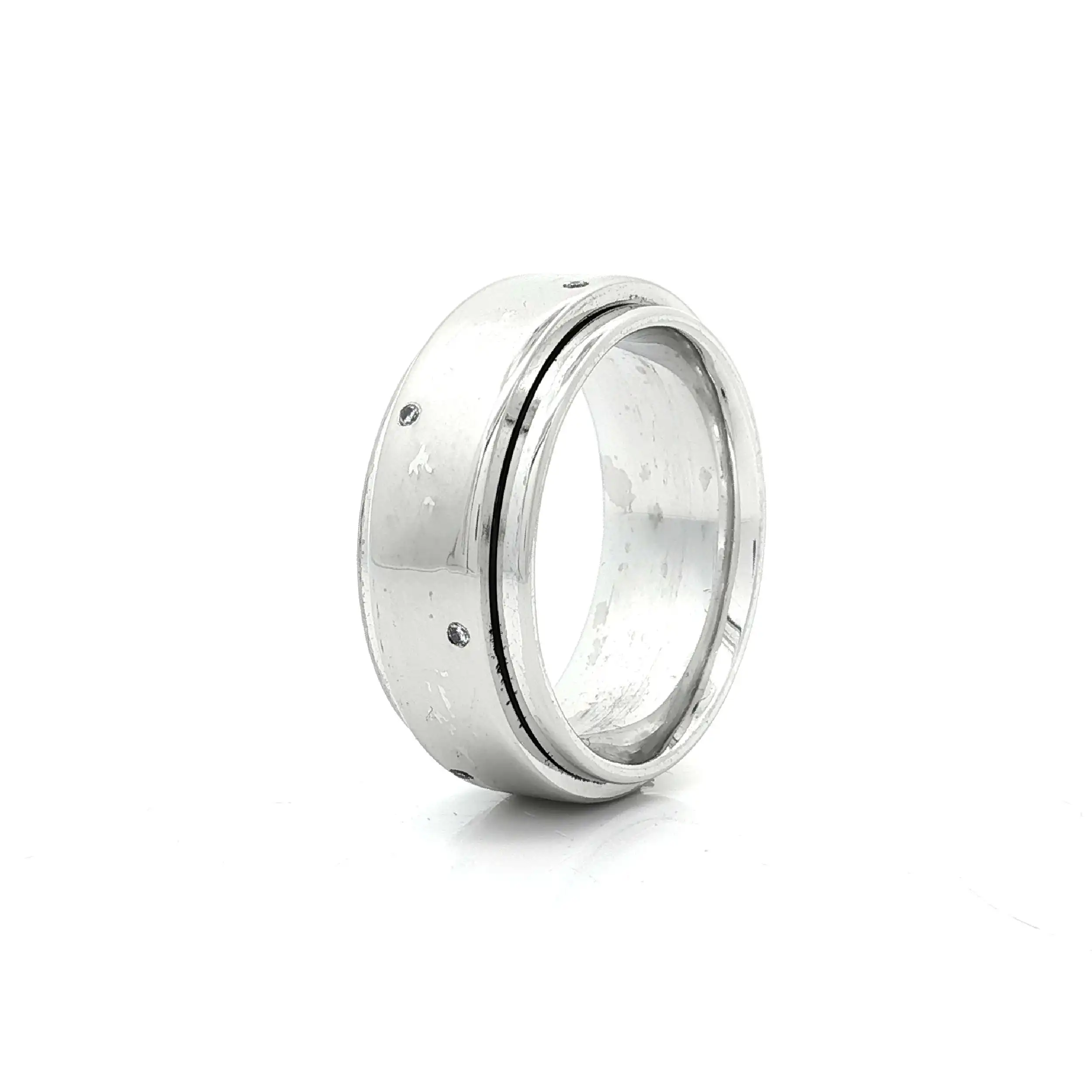 Ring Weißgold Drehbar mit Brillanten Ring Weißgold Drehbar mit Brillanten