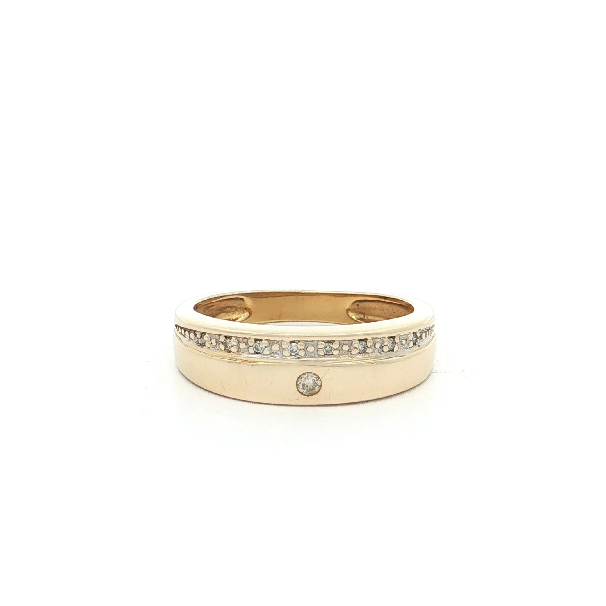 Ring Bicolor mit Brillant und Diamanten Ring Bicolor mit Brillant und Diamanten